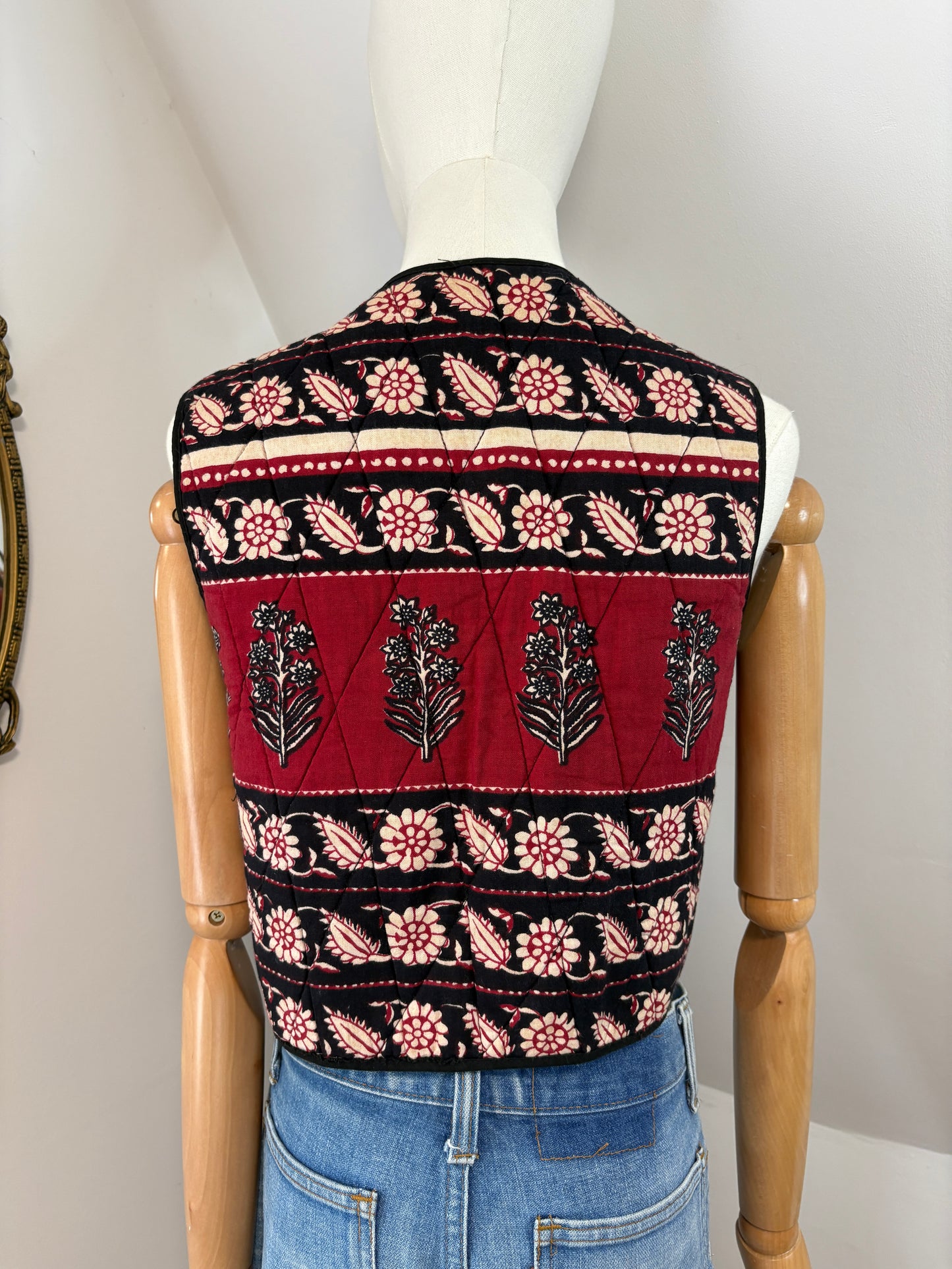 1970s Indian Blockprint Waistcoat