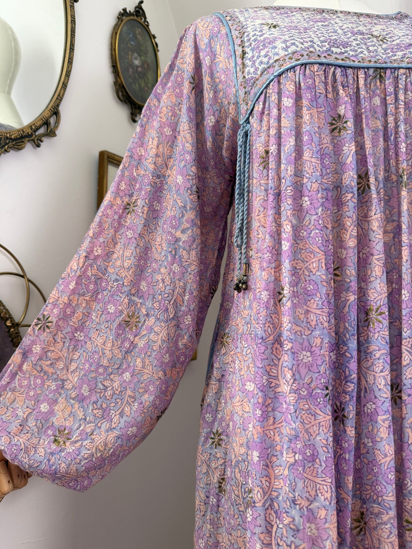 Incredible 1970s ‘Phool’ Purple Blockprint Dress