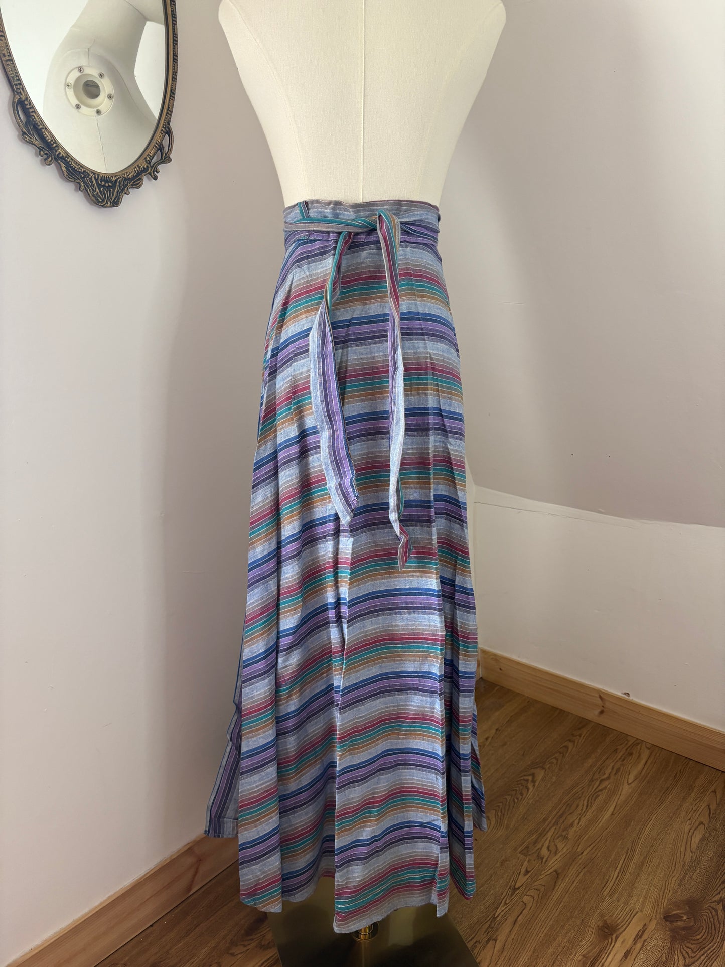 1970s Chelsea Girl Cotton Wrap Skirt