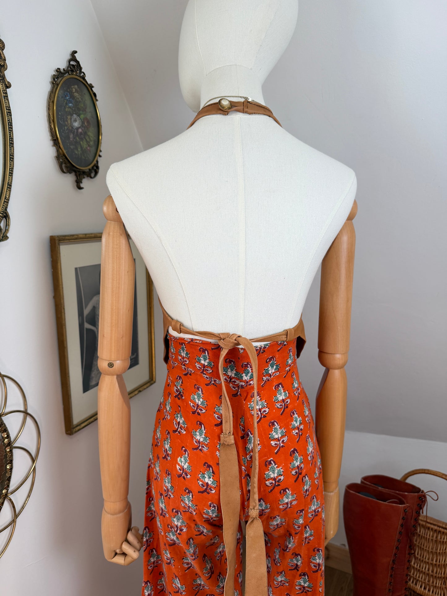 1970s Leather Halterneck