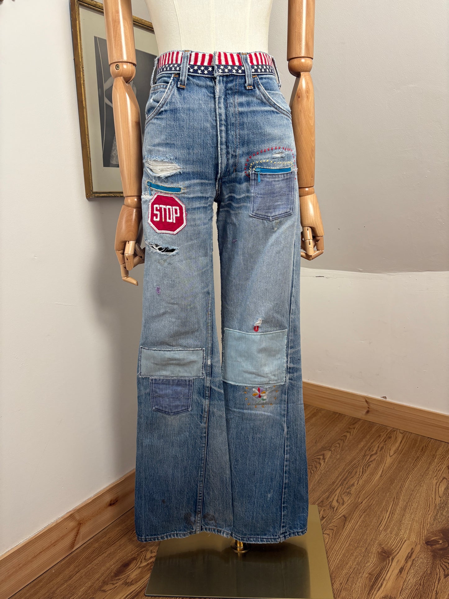 1970’s Patched Flared Levi’s Jeans