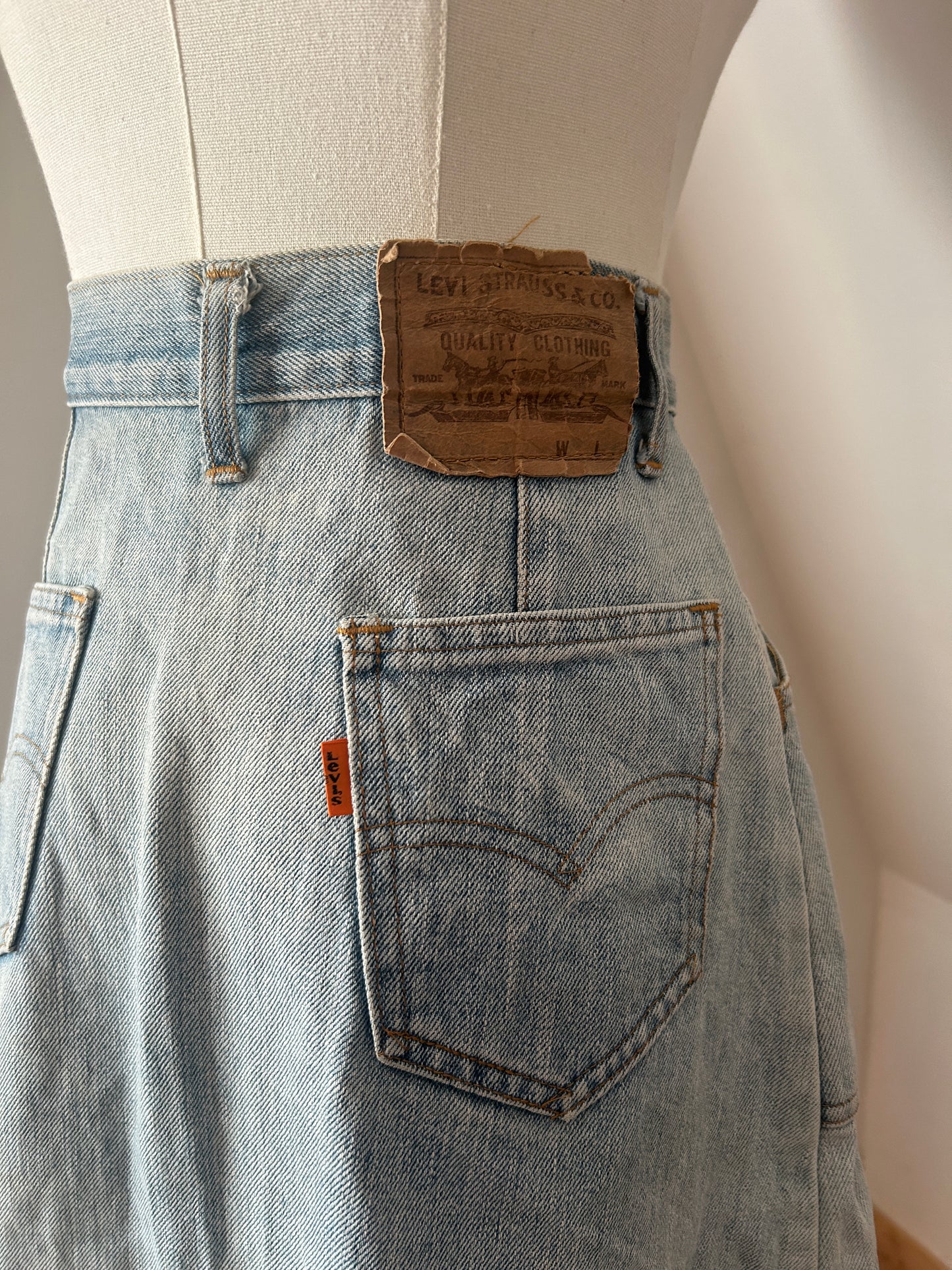 1960s Orange Tab Levi’s Skirt