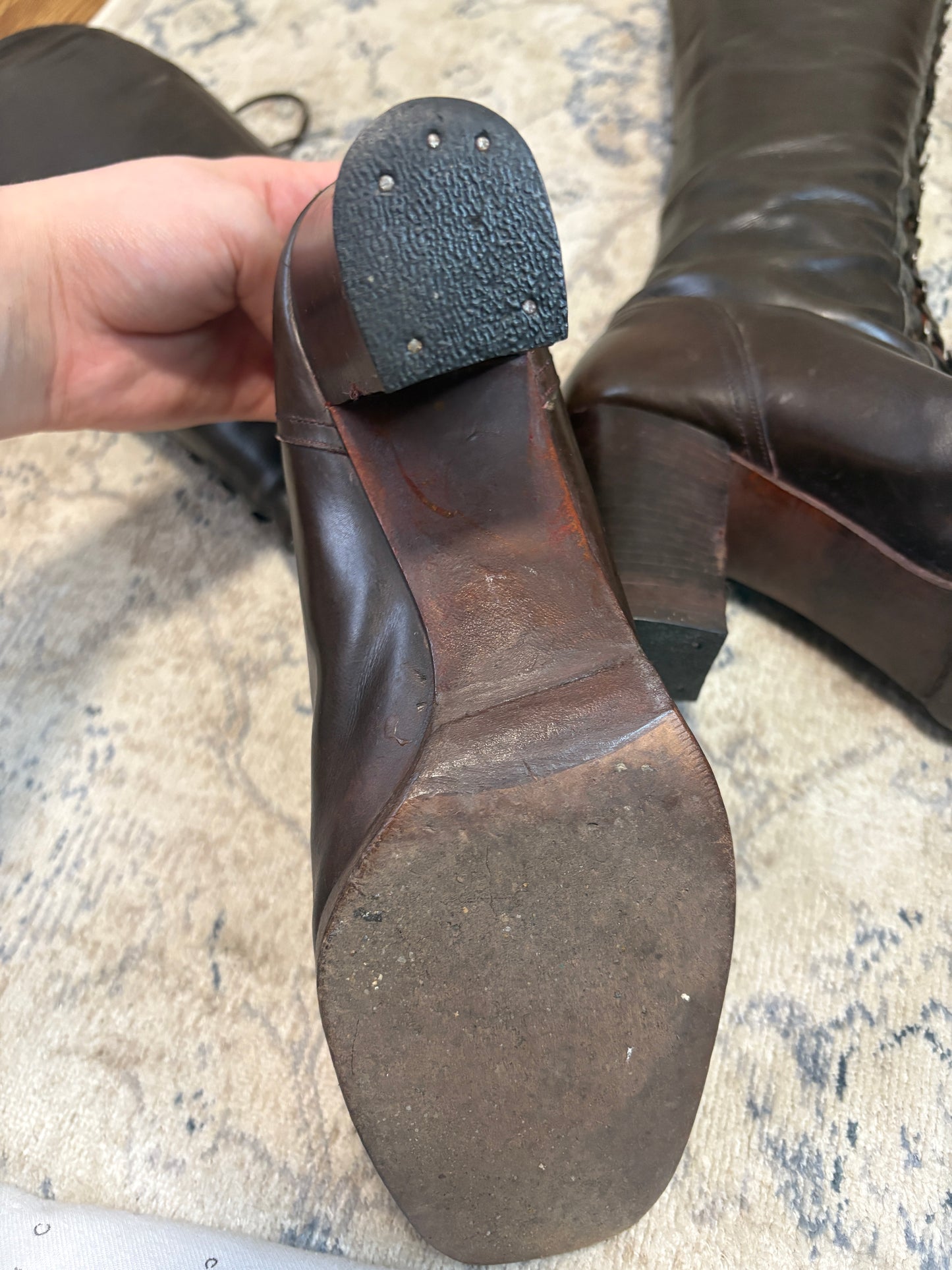 1970s YSL Lace Up Boots