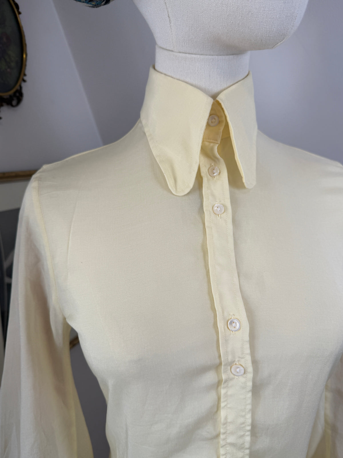 1970s ‘Jeff Banks’ Pale Yellow Shirt