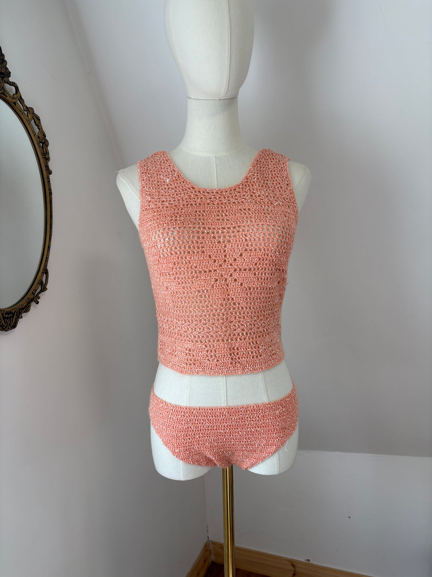 1960s Crochet Beach Set