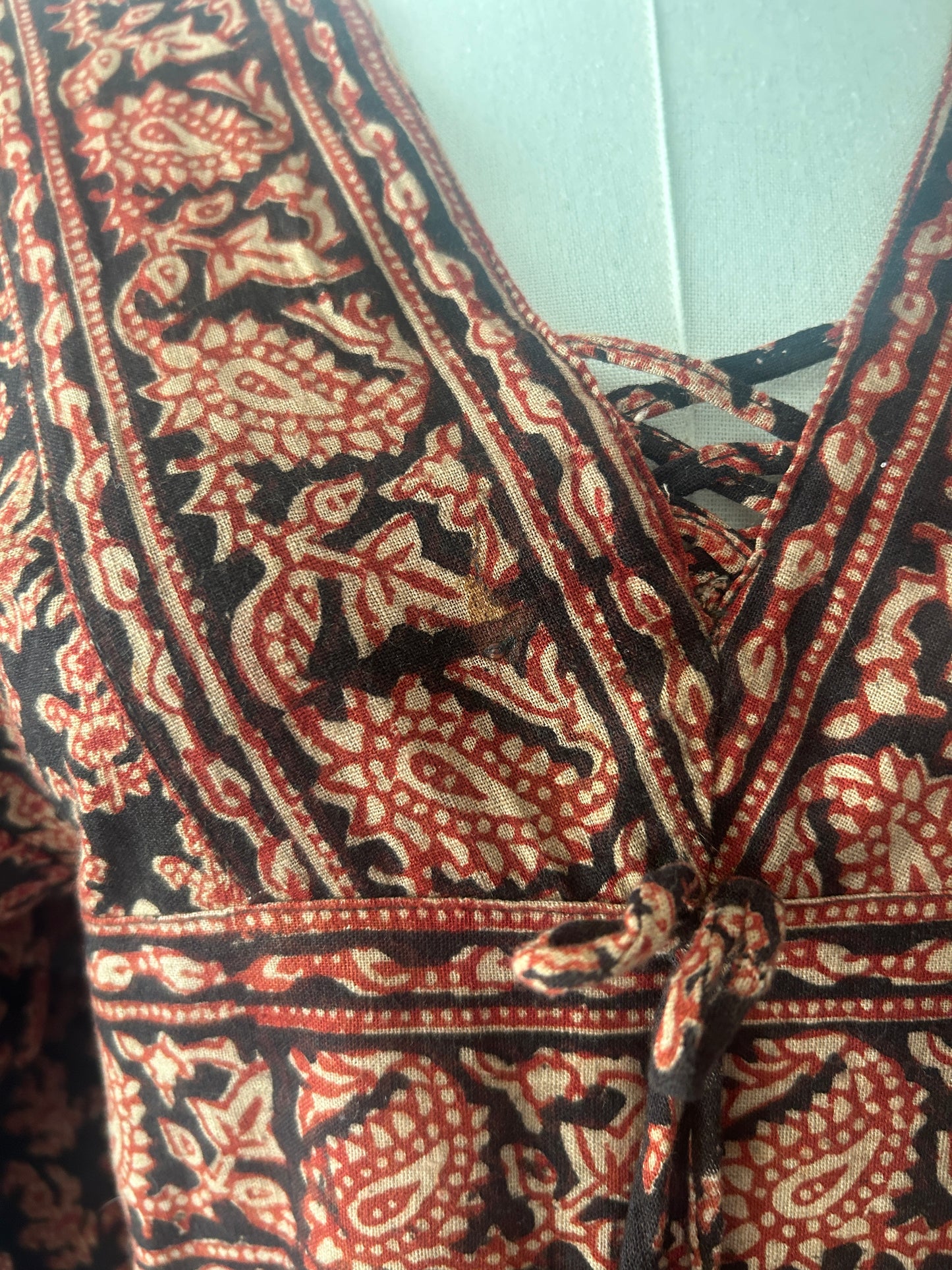 1970s Indian Cotton Kaftan Dress