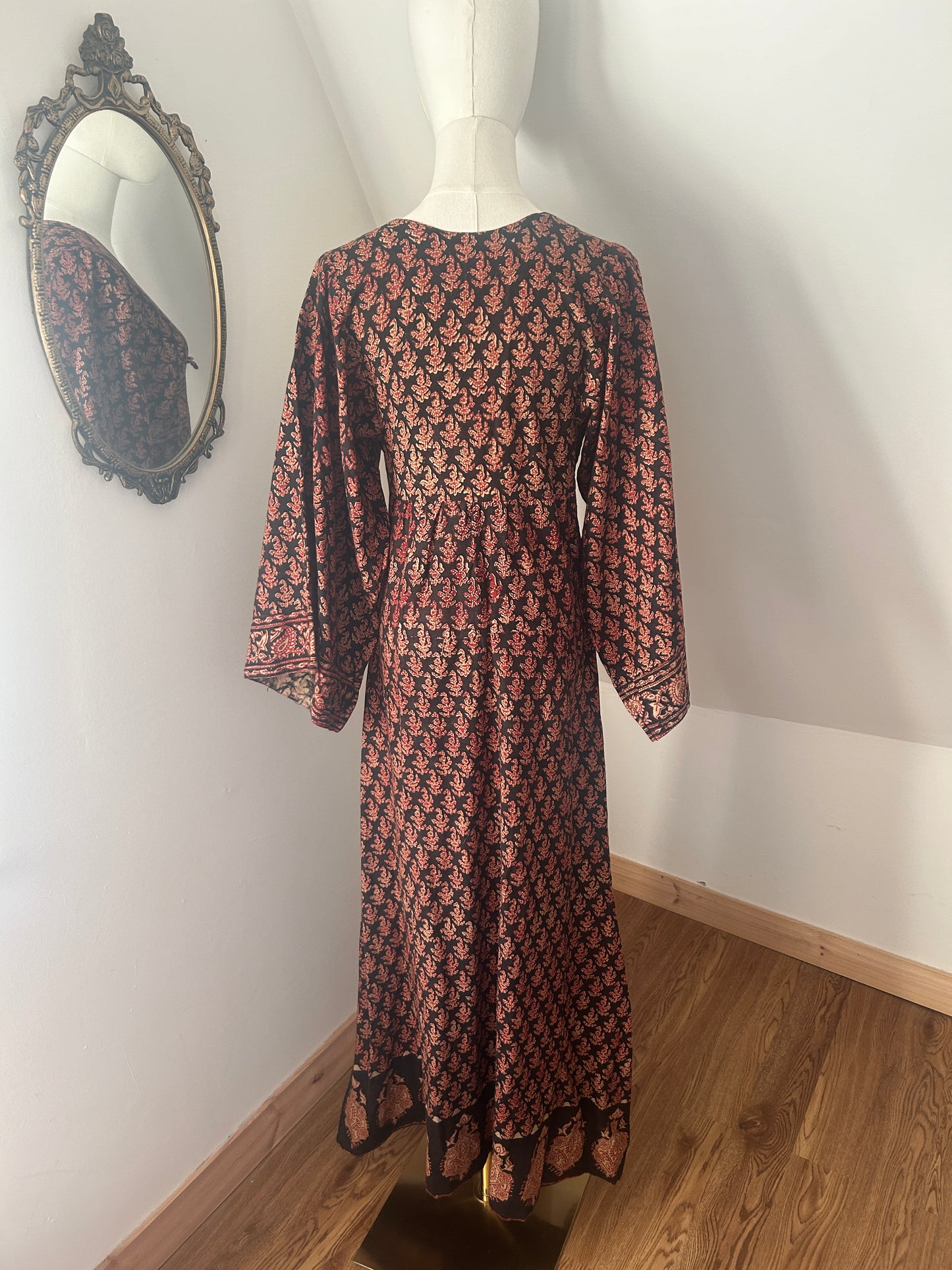 1970s Indian Cotton Kaftan Dress