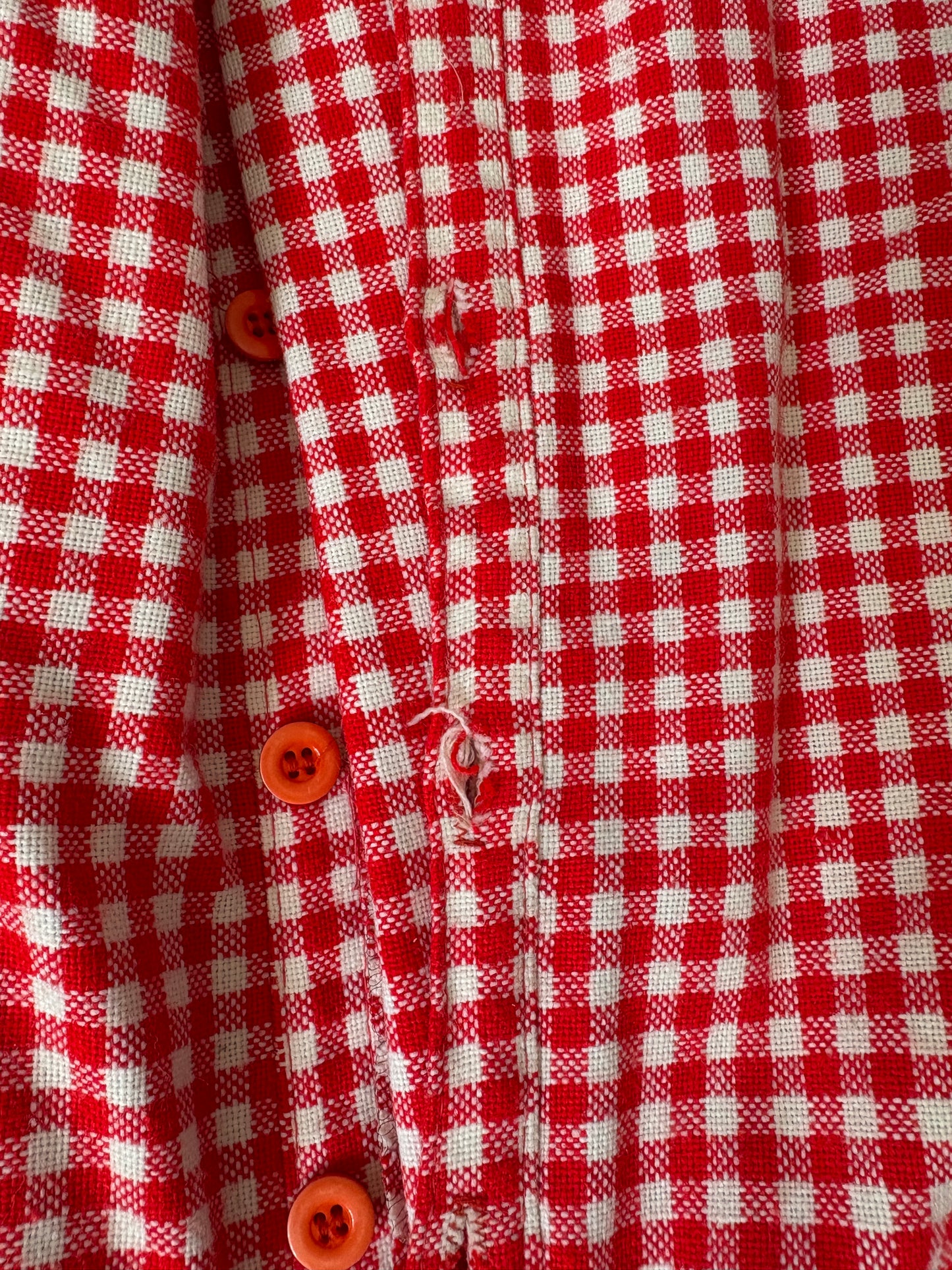 1960s Gingham Babydoll Dress