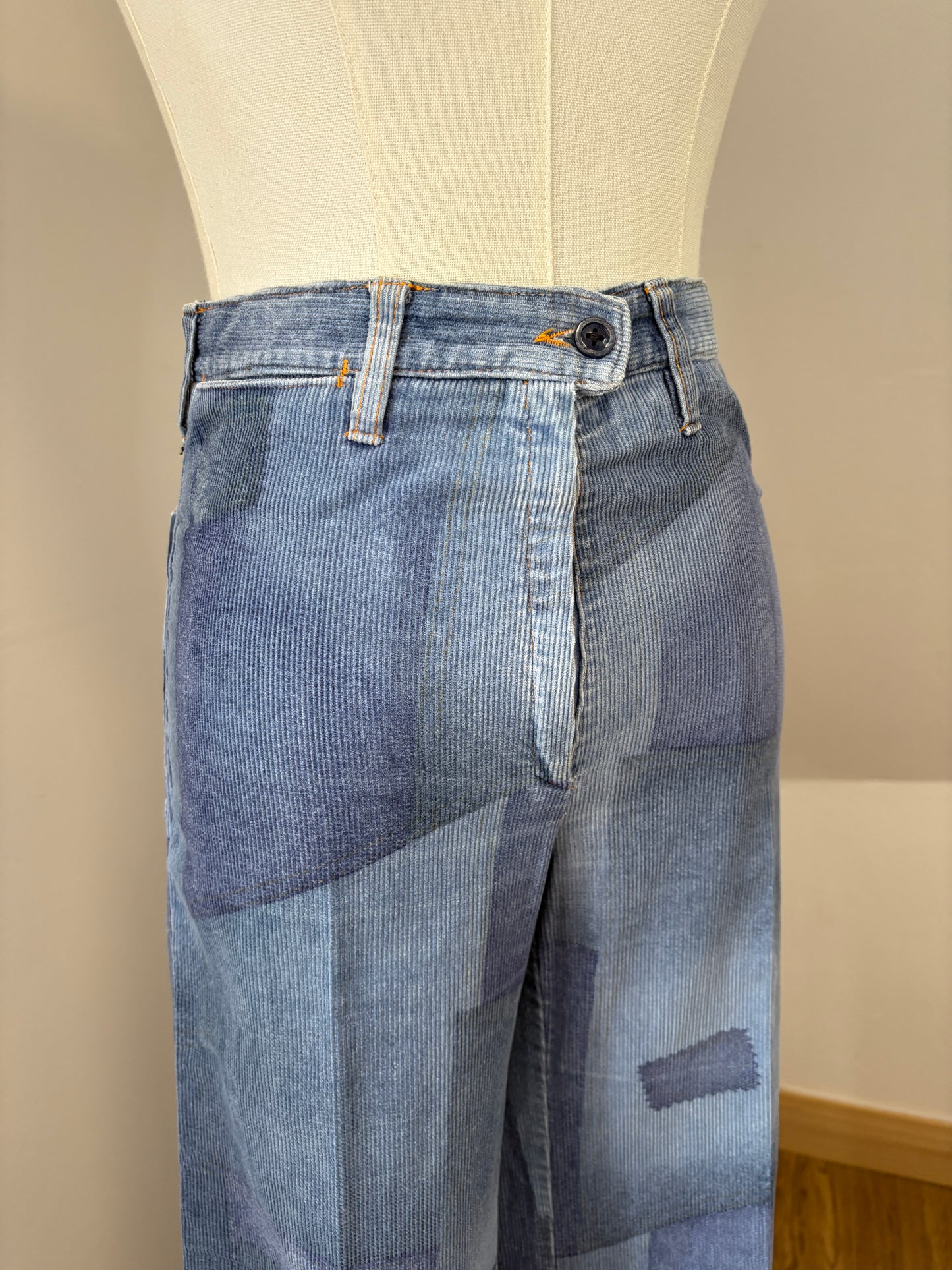 1970s Corduroy Patch Flares