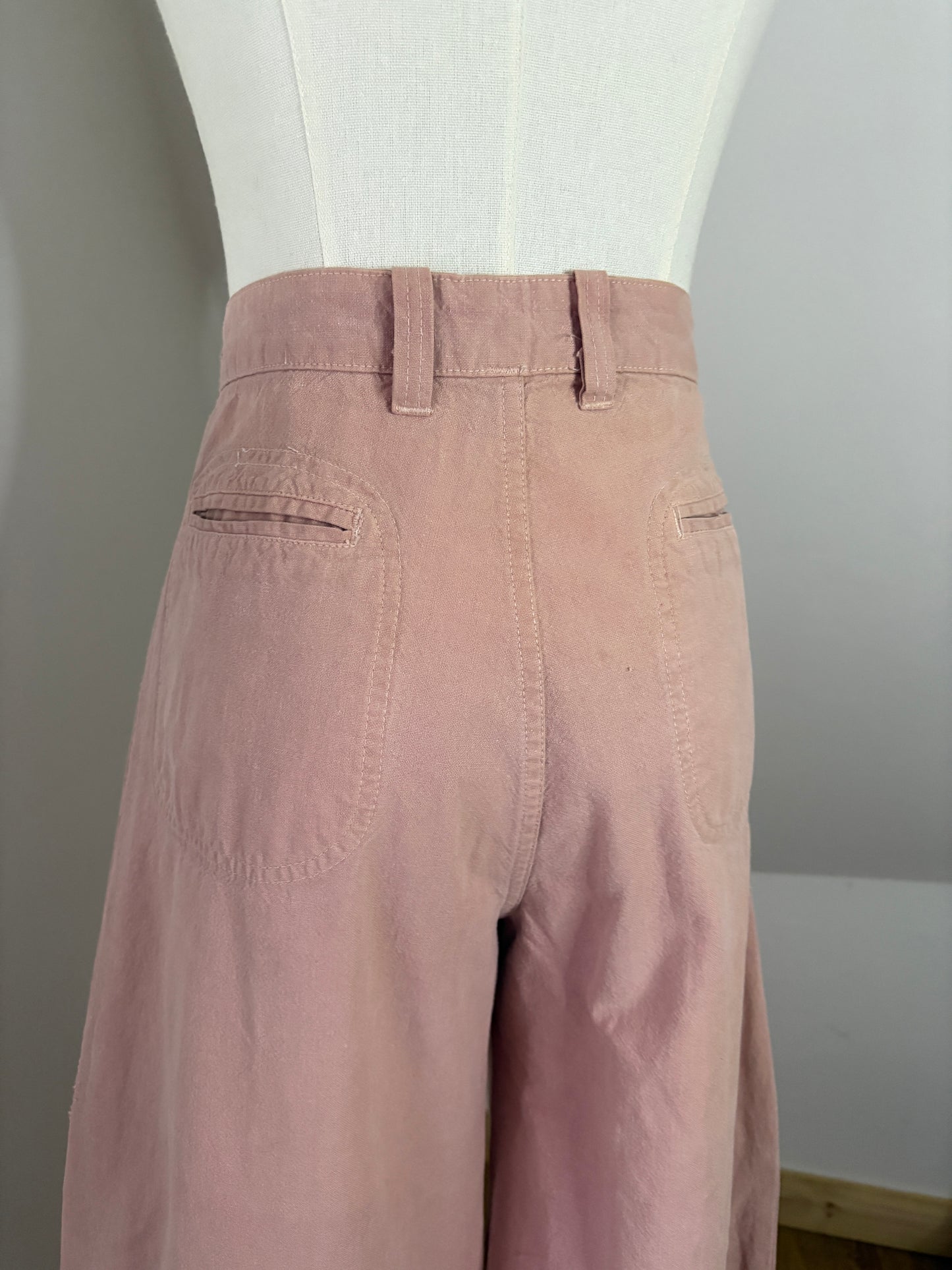 1970s Pink Wide Leg Bellbottoms