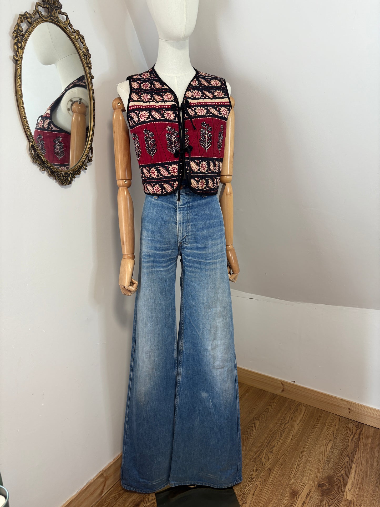 1970s Indian Blockprint Waistcoat