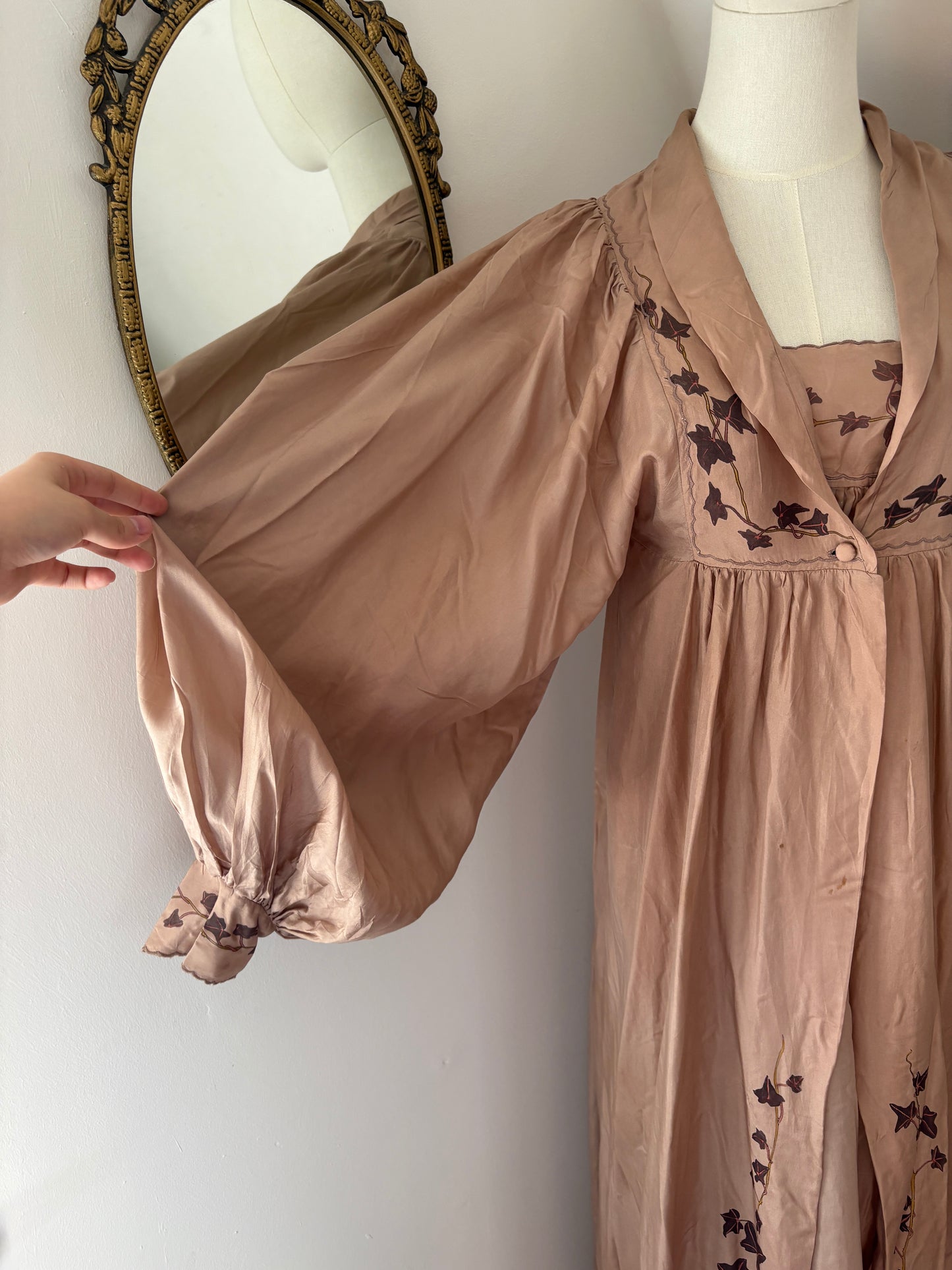 1970s Janet Reger Robe & Slip Set