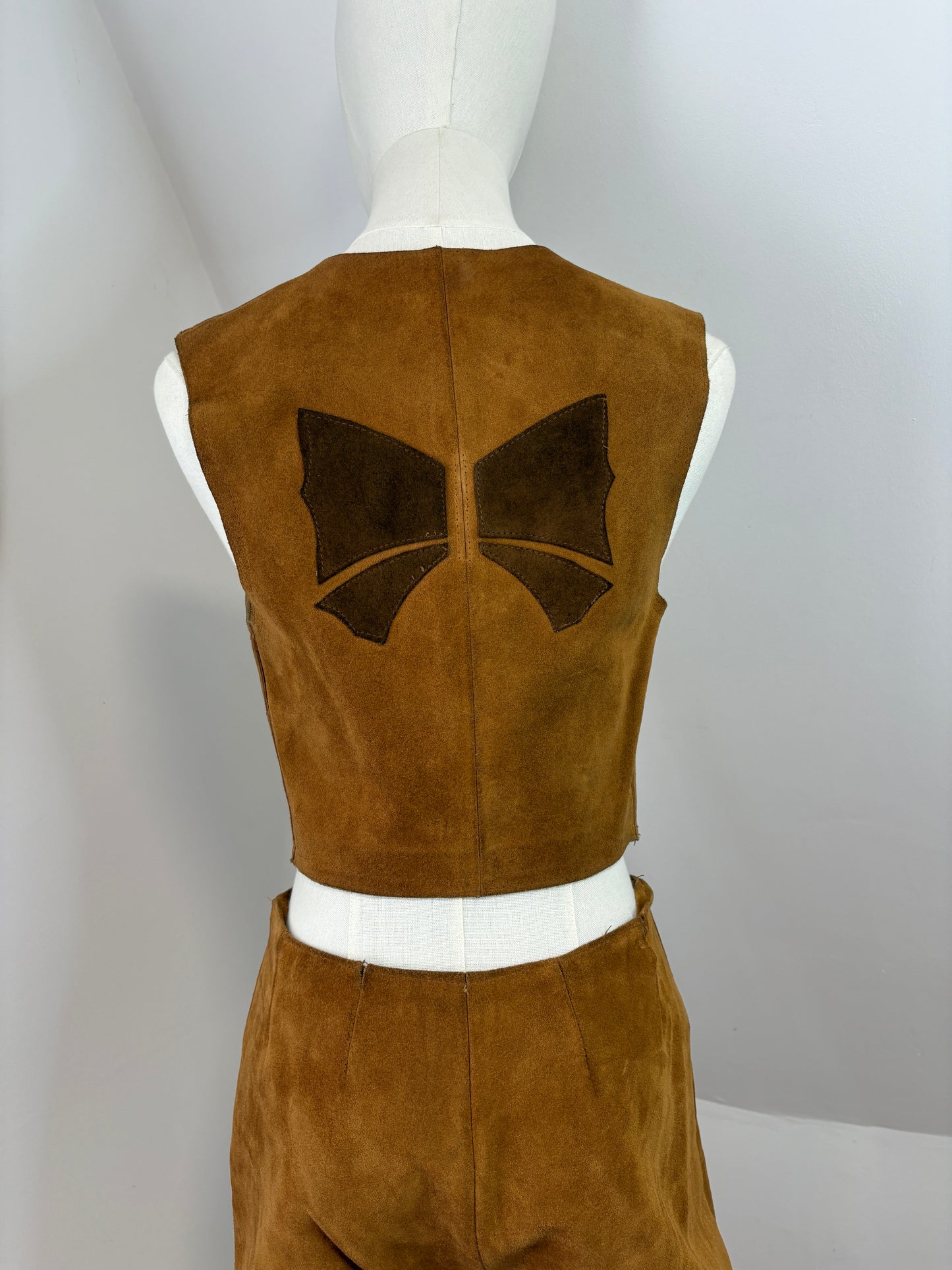 1960s Suede Vest & Hot-Pants Set