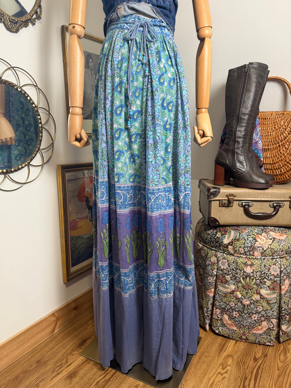 1970s ‘Adini’ Indian Cotton Wrap Skirt