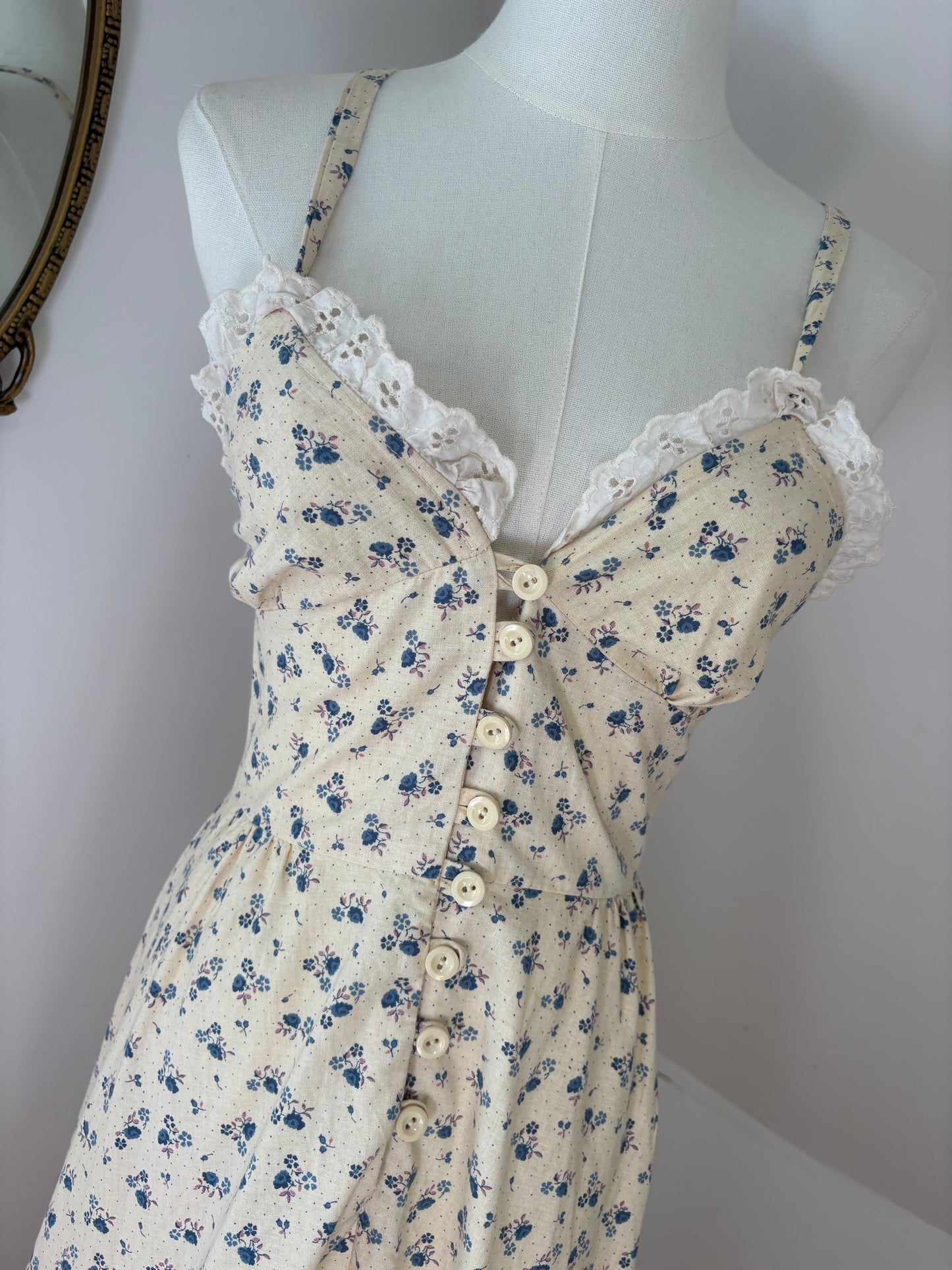 1970’s Cotton Prairie Dress