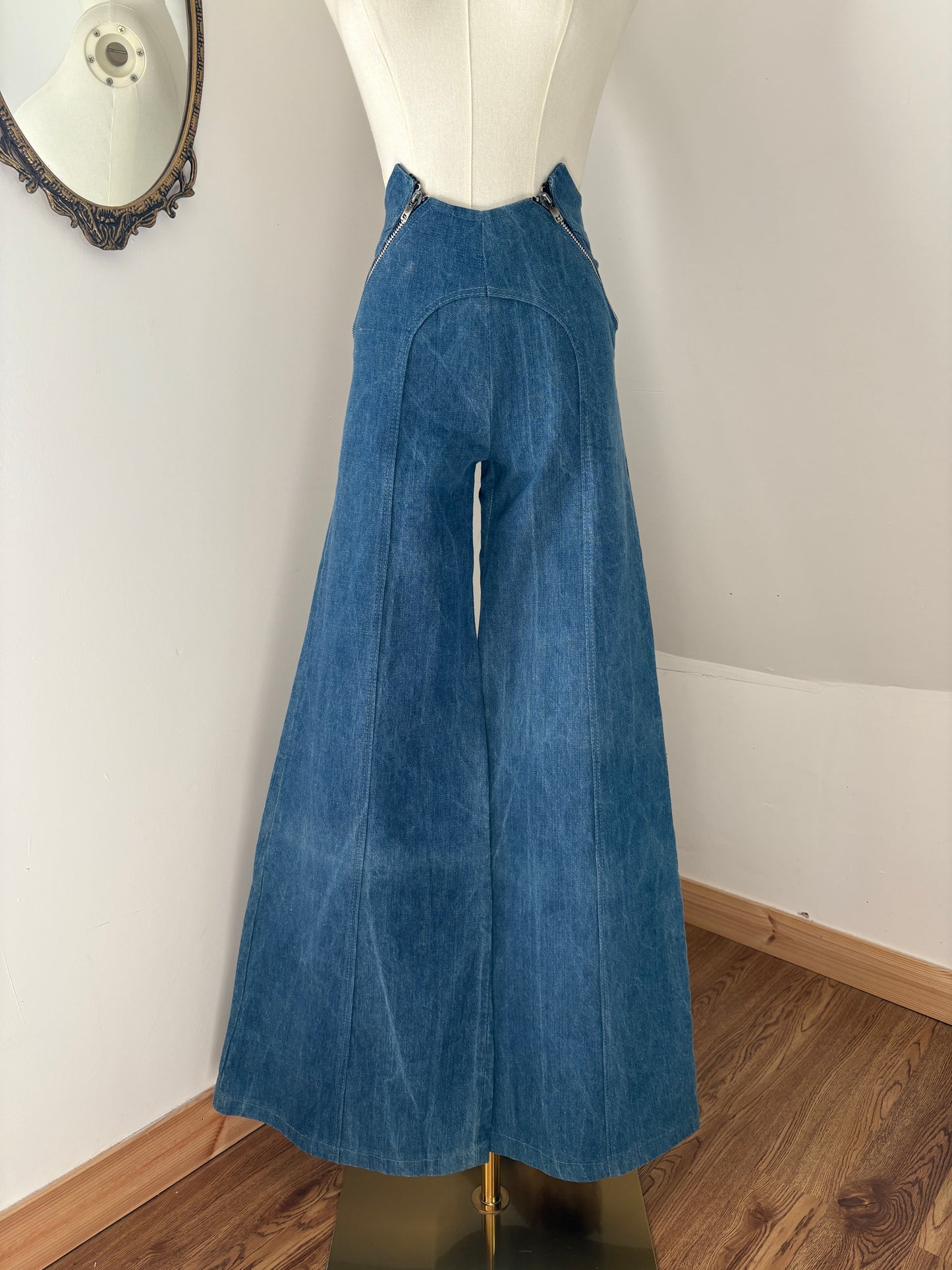 1970s Double Zip Bellbottom Jeans