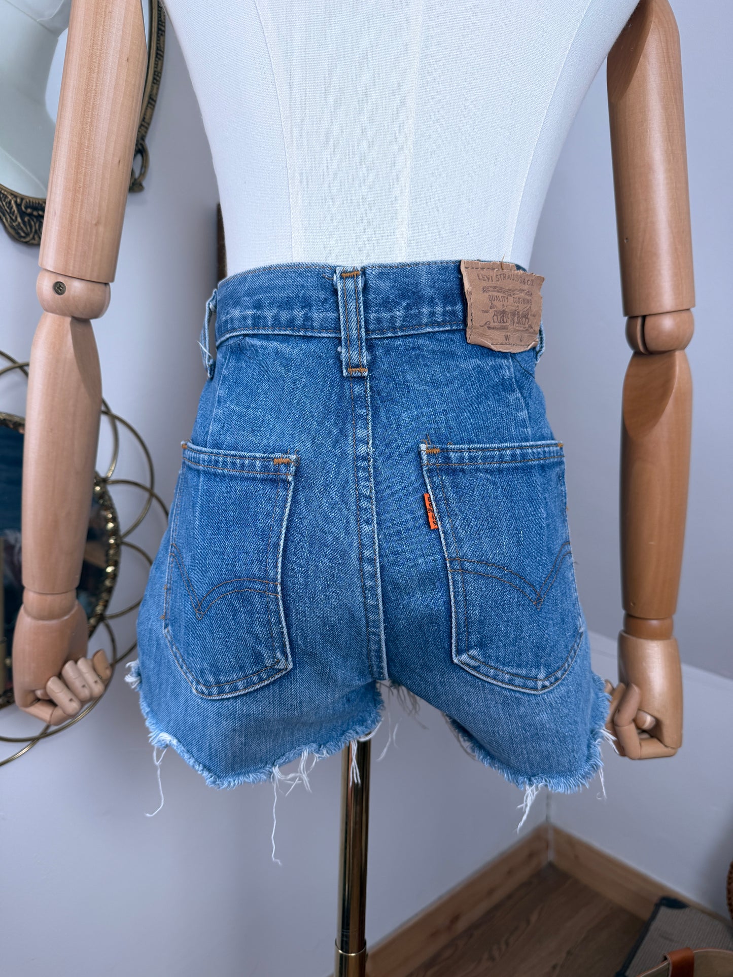 1970s Orange Tab Levi Shorts