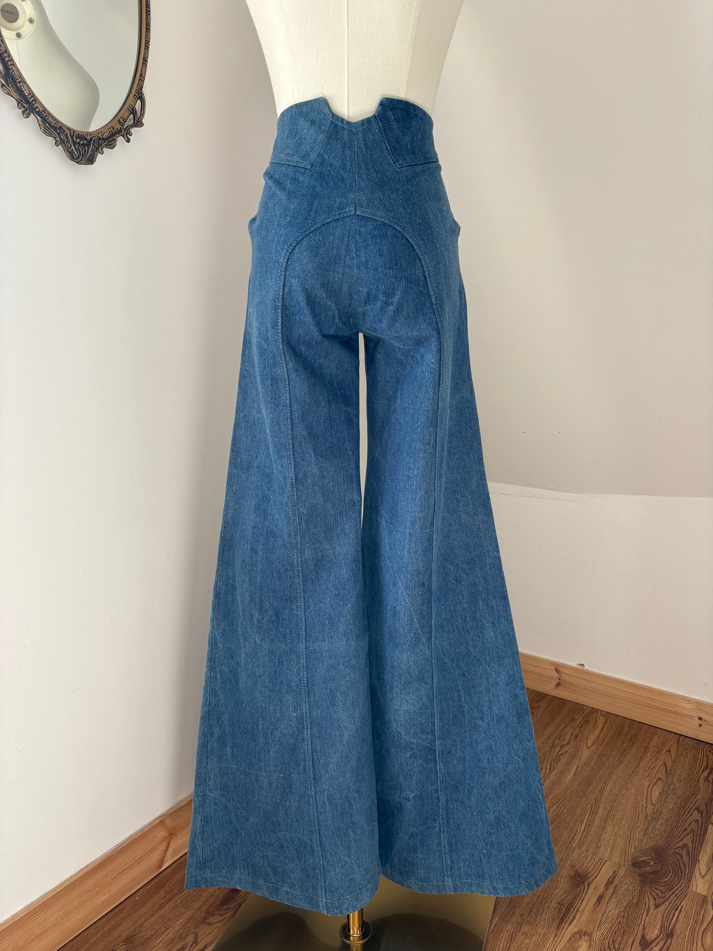 1970s Double Zip Bellbottom Jeans