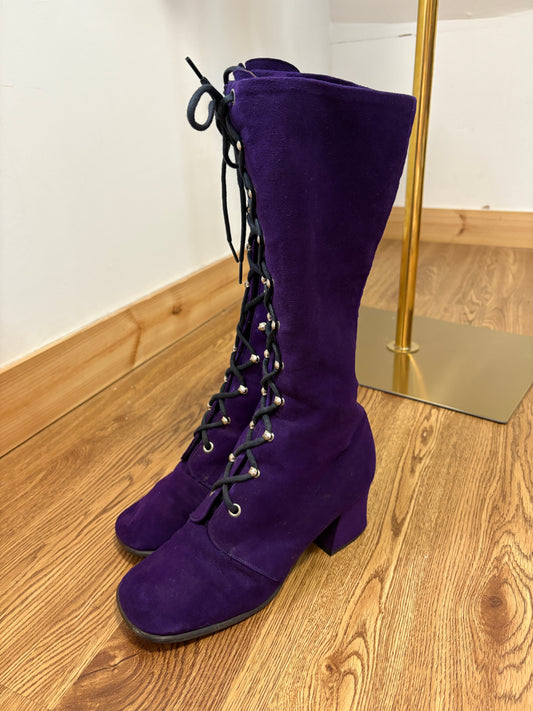 1970’s Purple Granny Boots