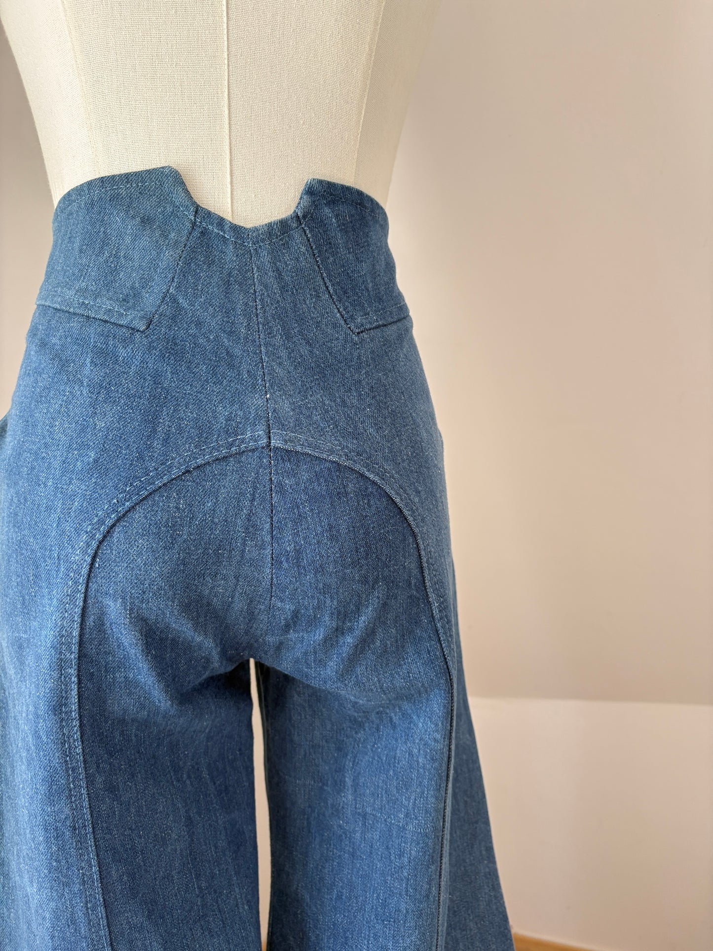 1970s Double Zip Bellbottom Jeans