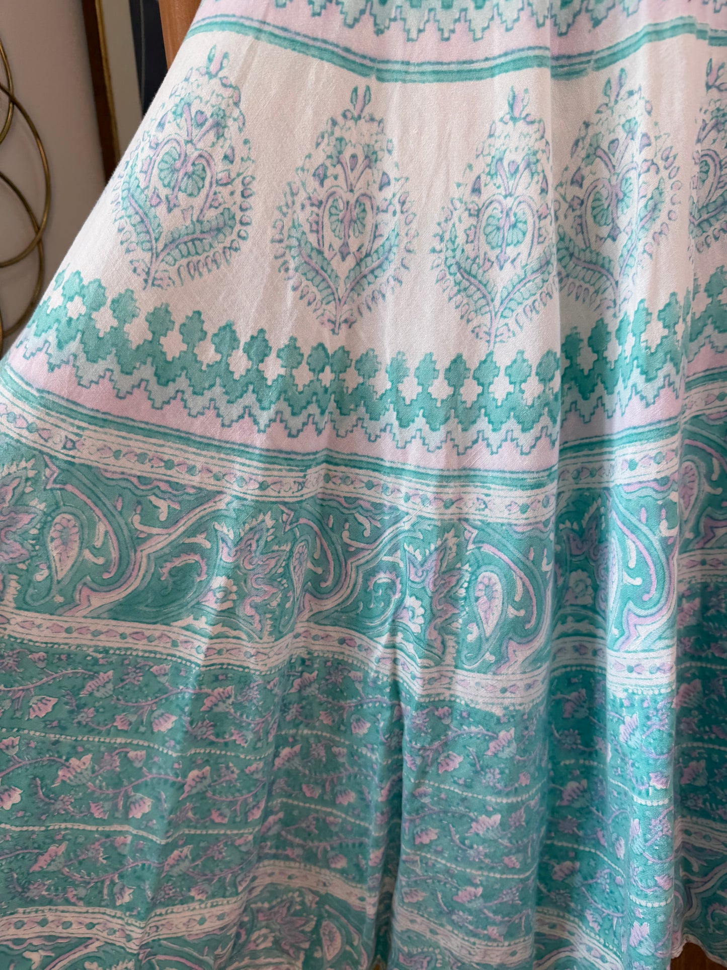 1970s ‘Phool’ Turquoise Wrap Skirt