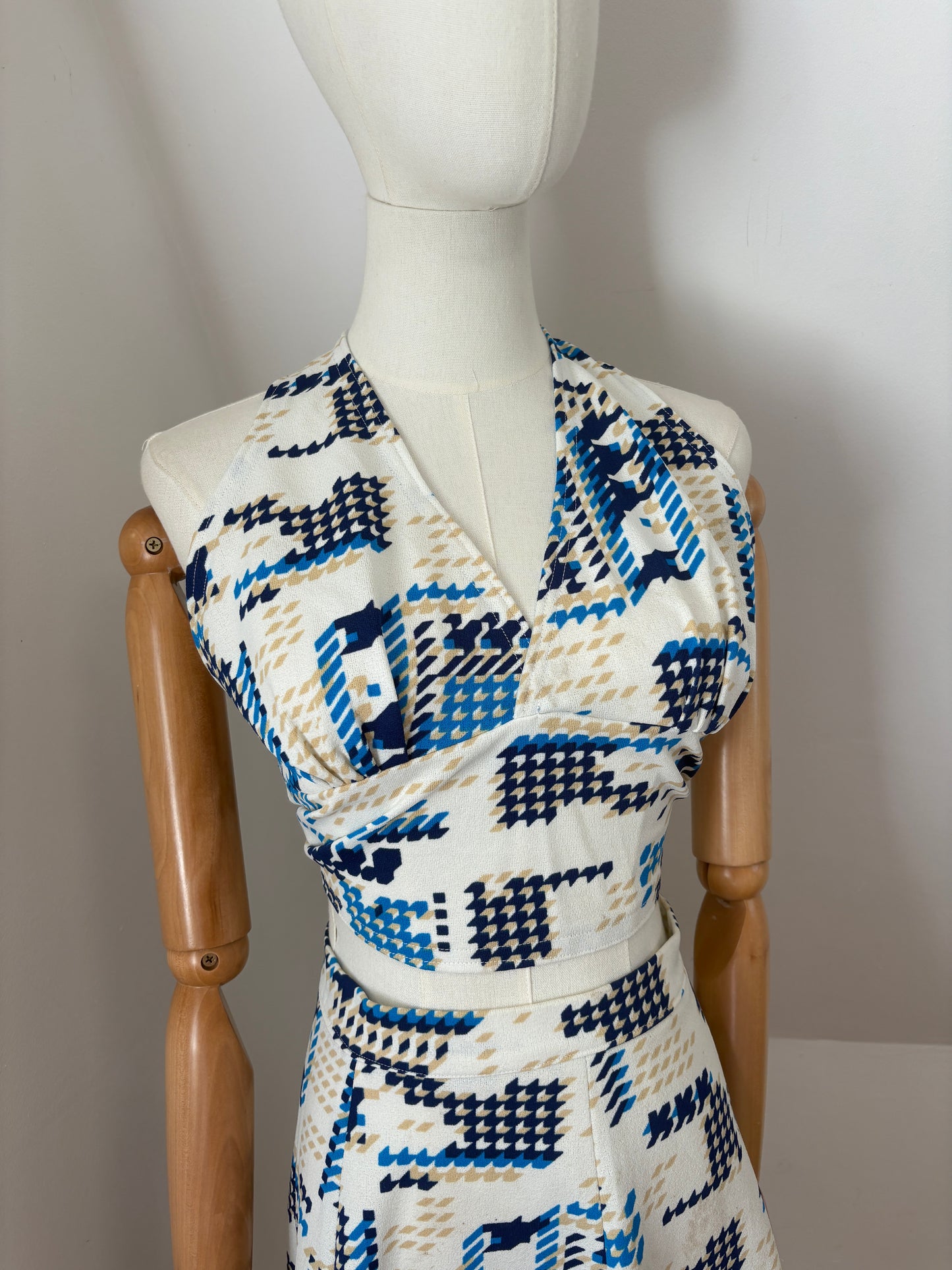 1970s Geometric Two-Piece