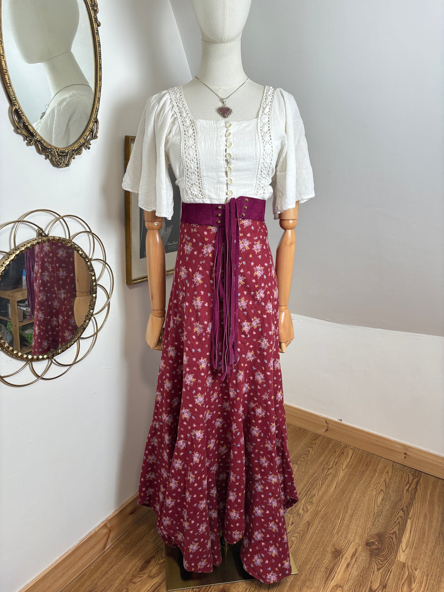 1970s Handmade Asymmetrical Skirt