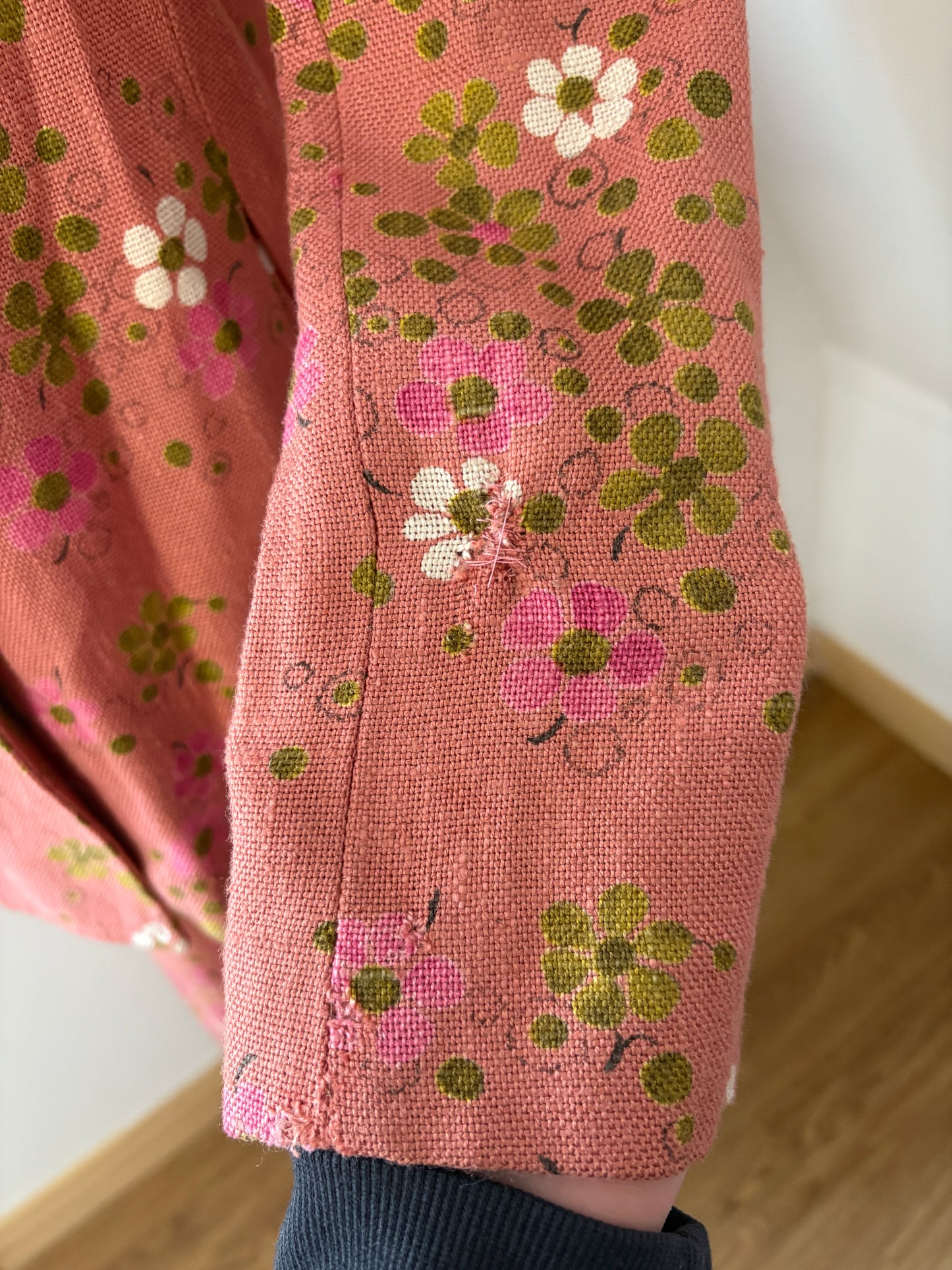 1970s Pink Floral Suit