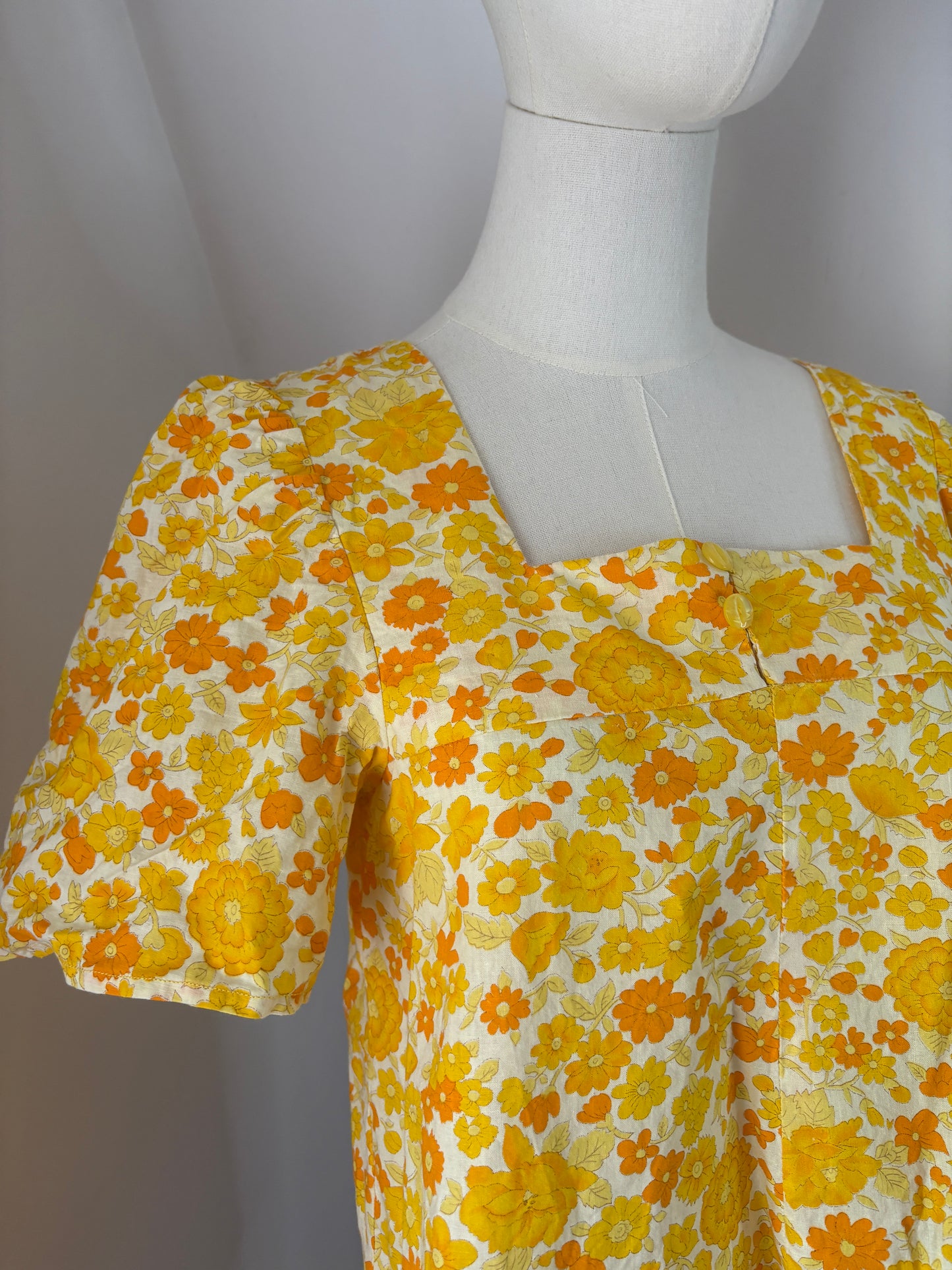 1960s Floral Smock Top