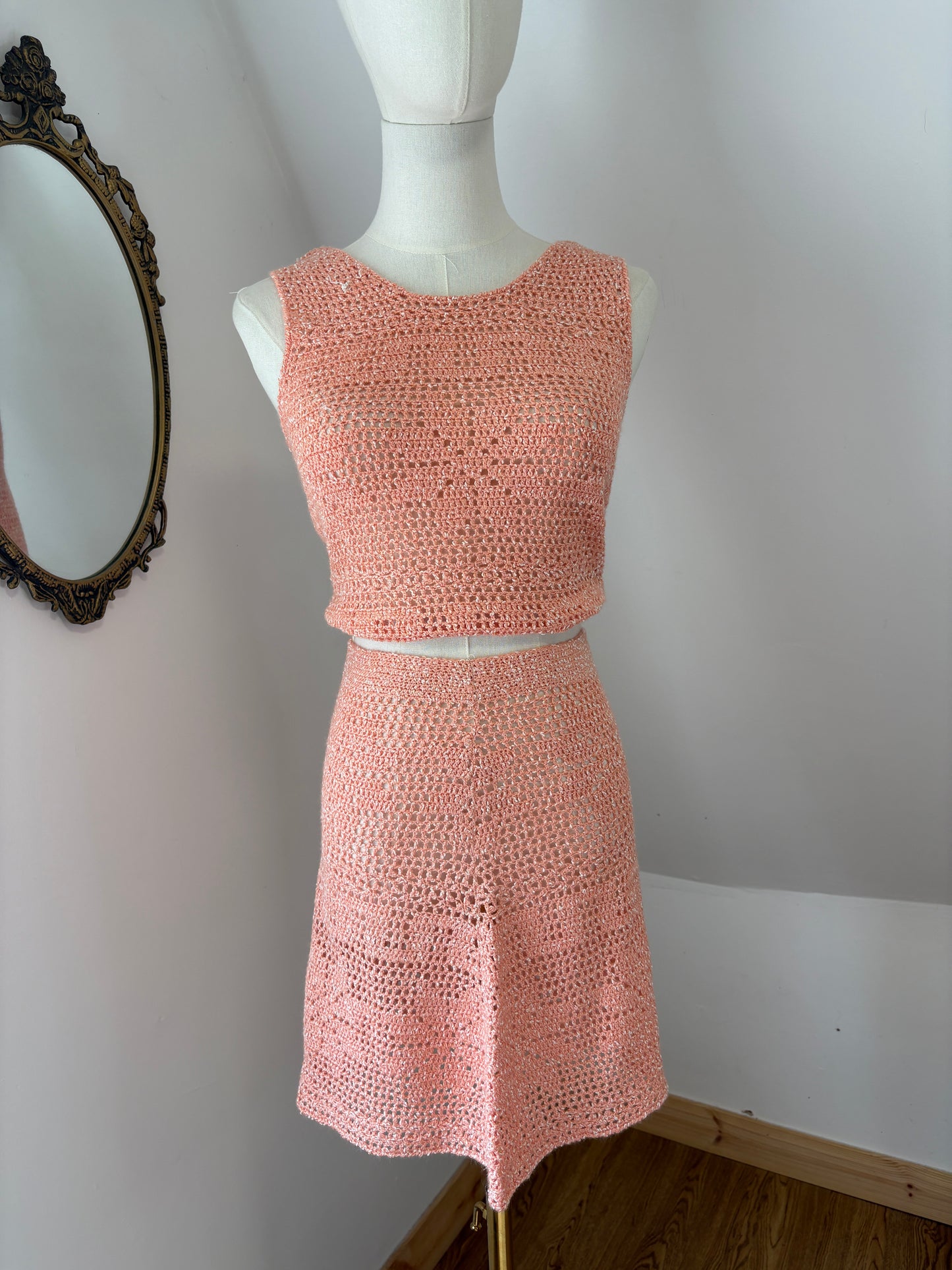 1960s Crochet Beach Set