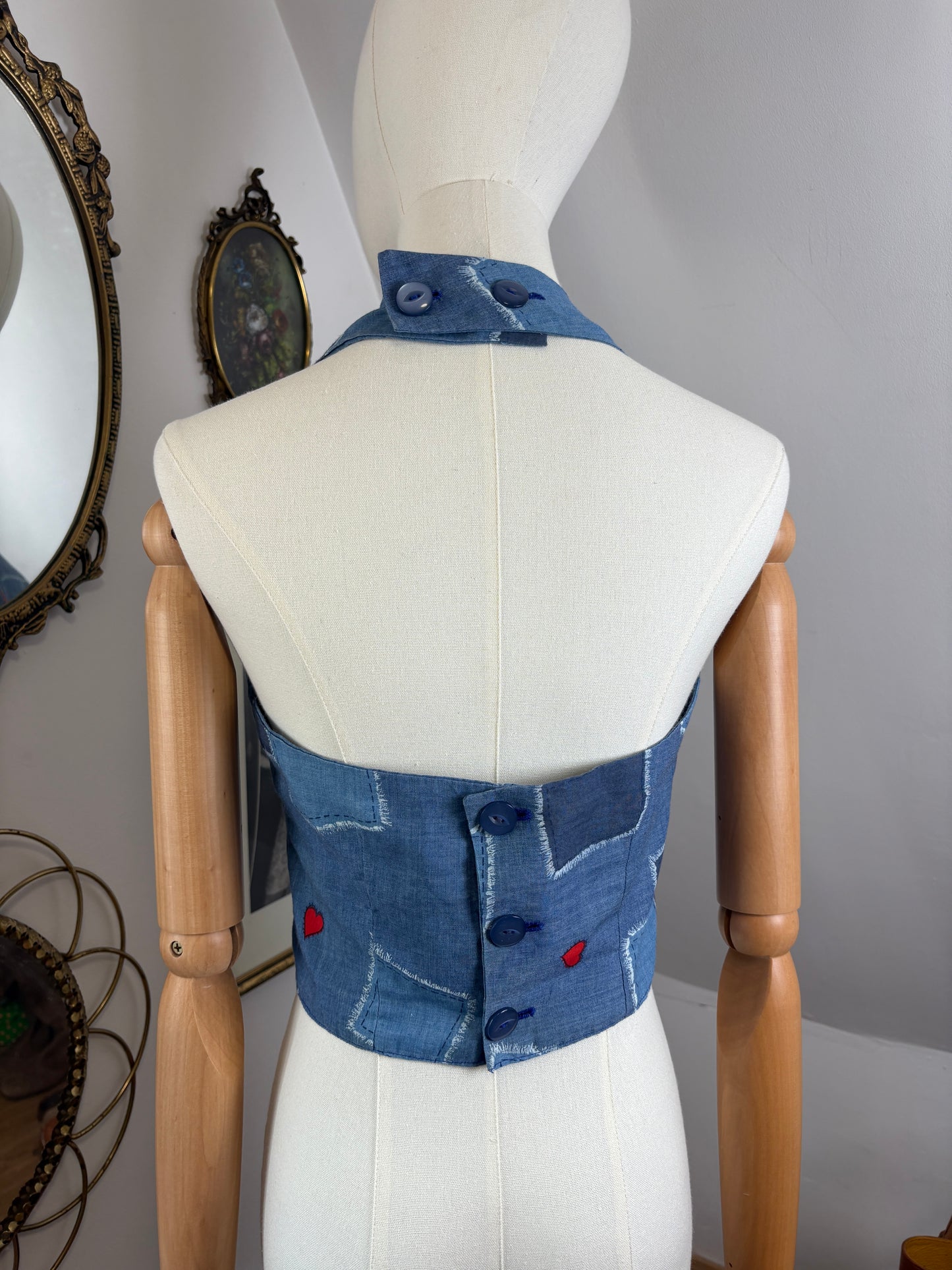 1970s Cotton Halterneck