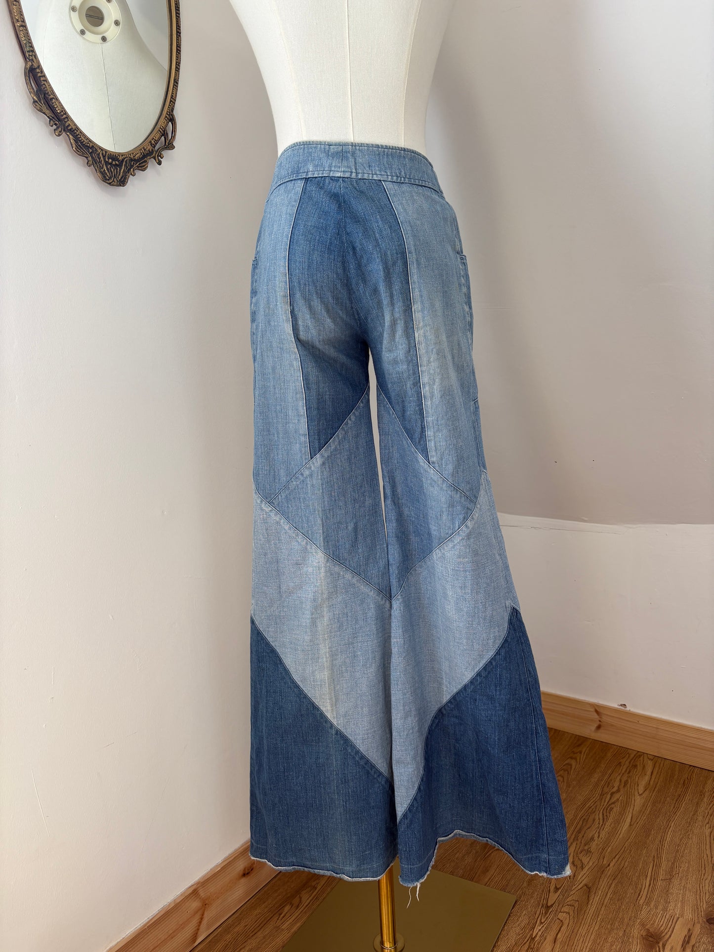 1960s Patchwork Jeans