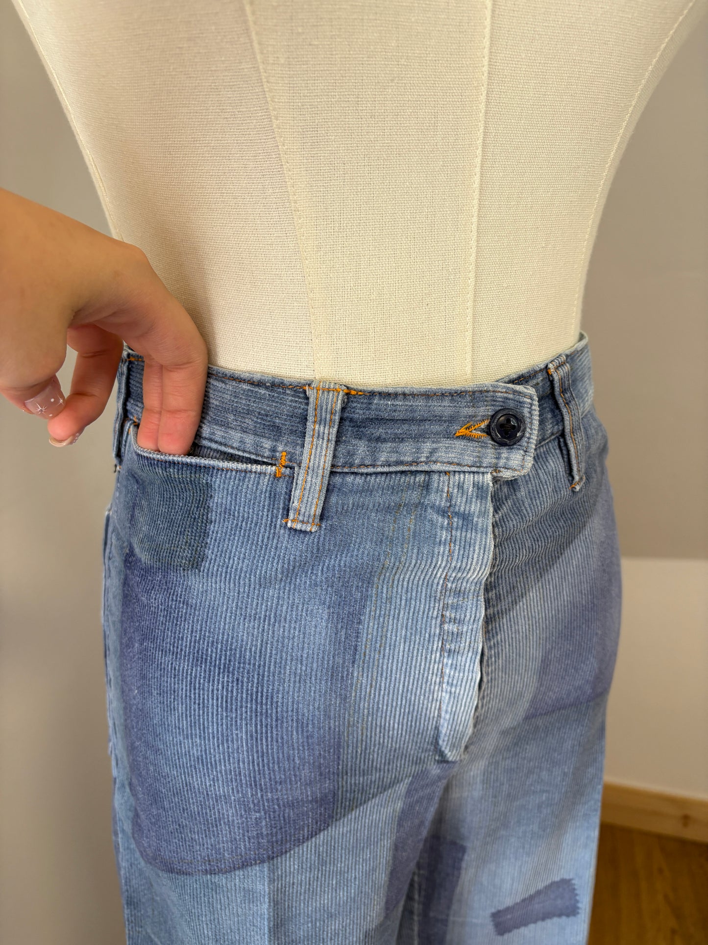 1970s Corduroy Patch Flares