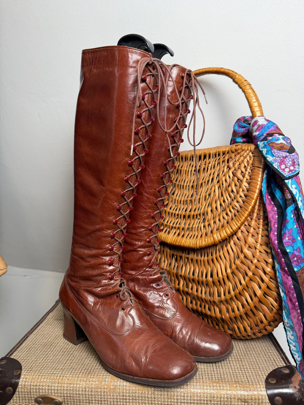 RARE 1970s ‘Charles Jourdan’ Lace Up Boots