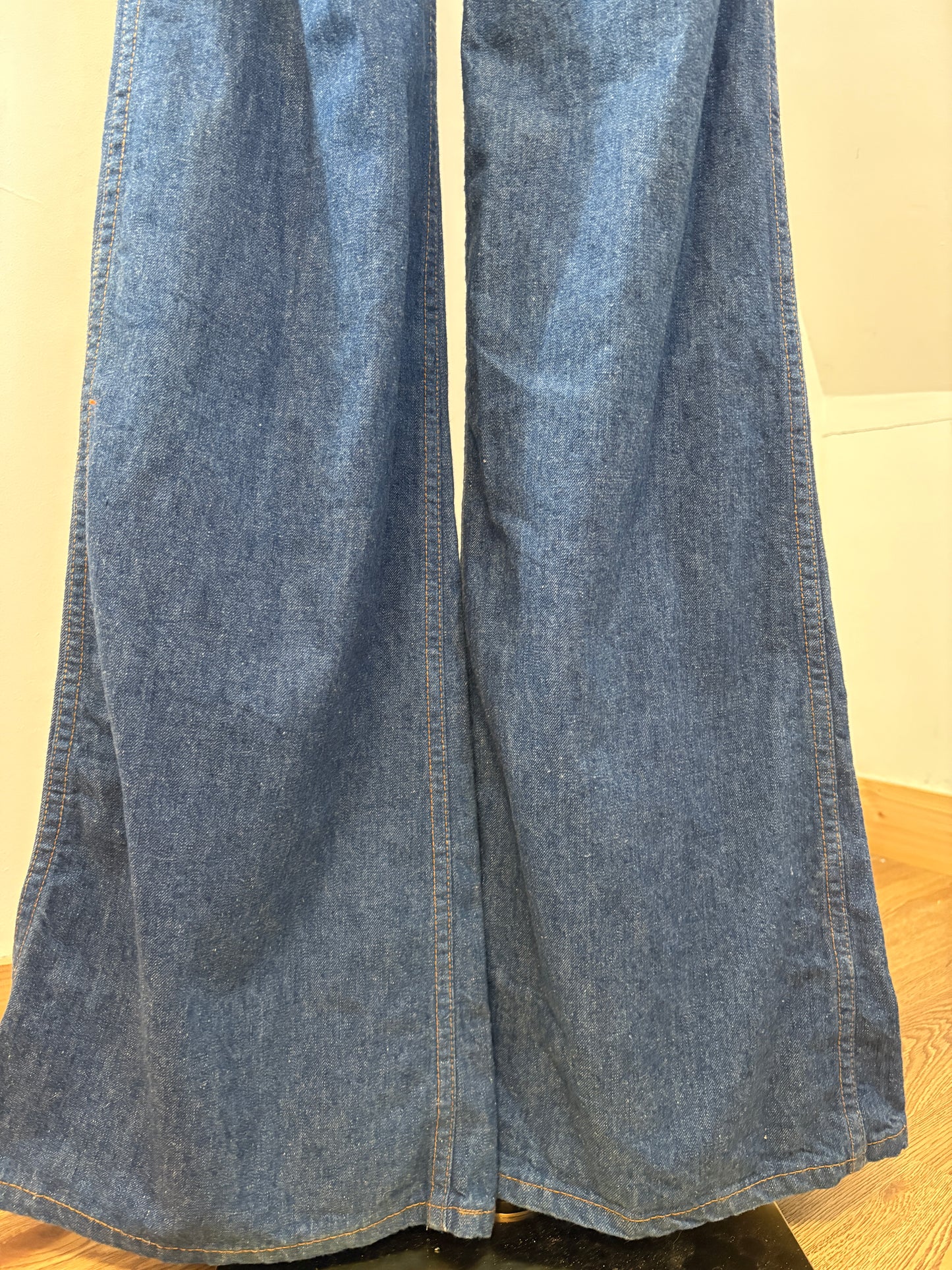 1970s Dark Wash Levi Flared Overalls