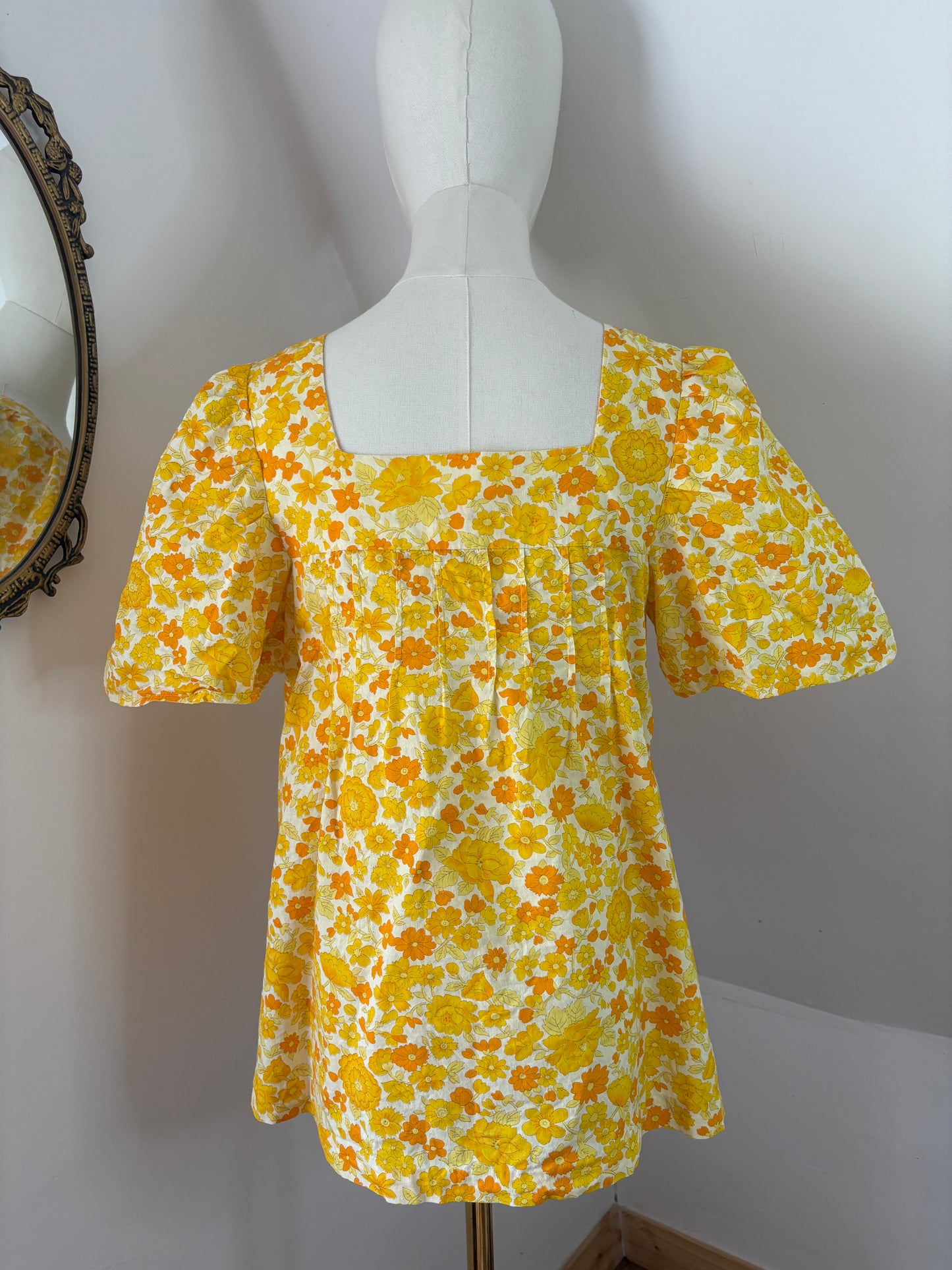 1960s Floral Smock Top
