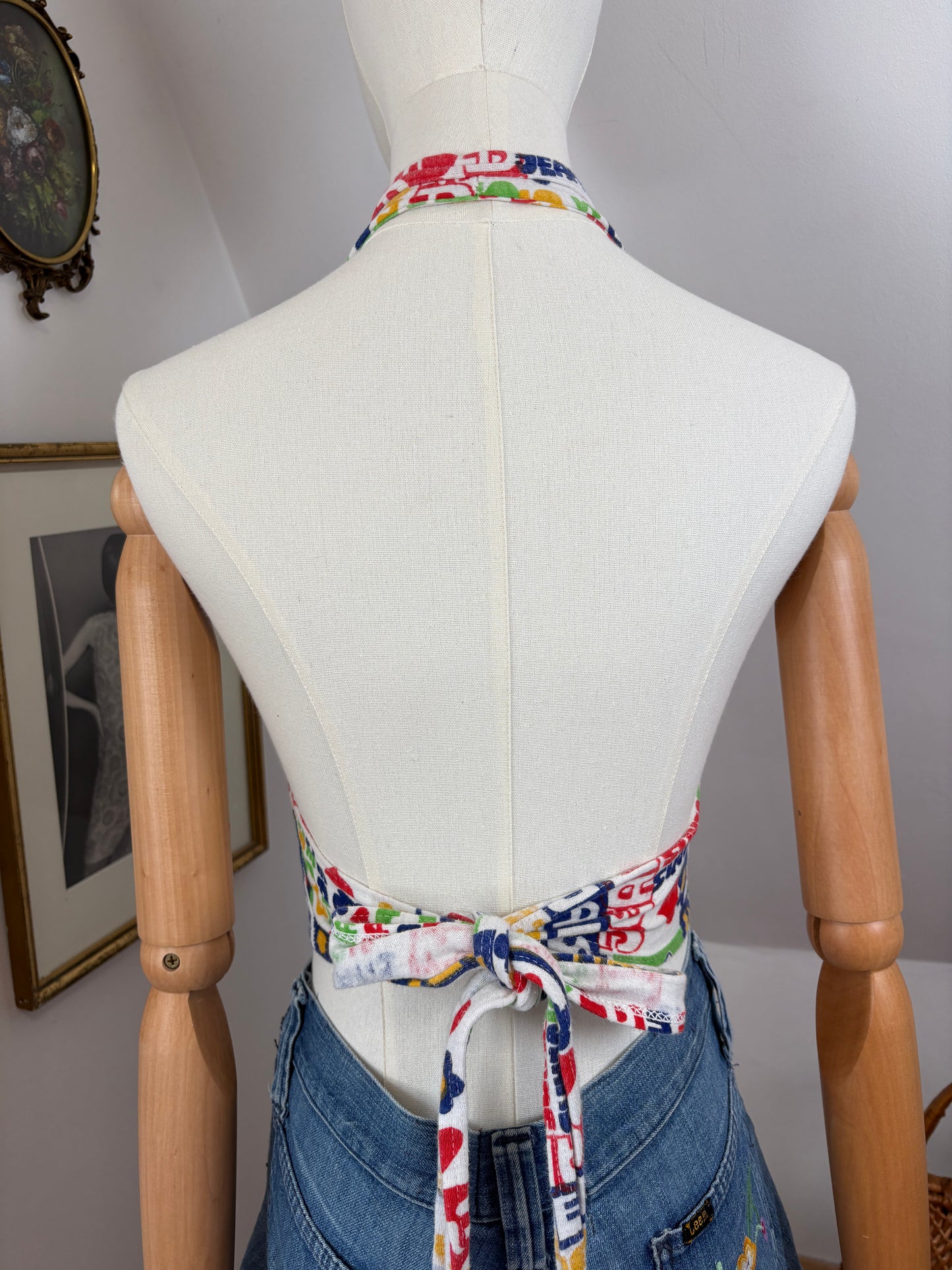 1970s Novelty Halter-neck Top