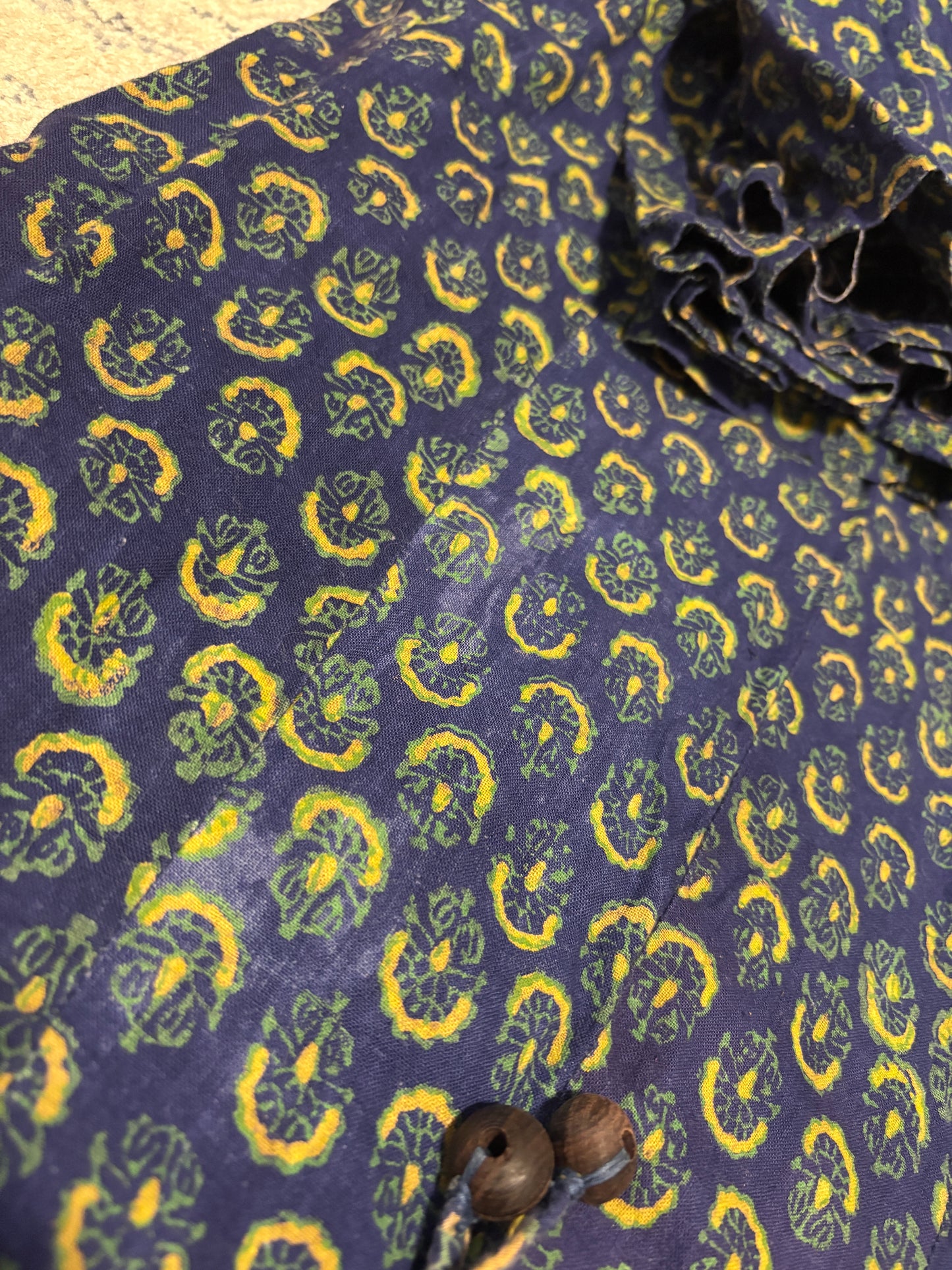 1970s Indian Cotton Blockprint Skirt
