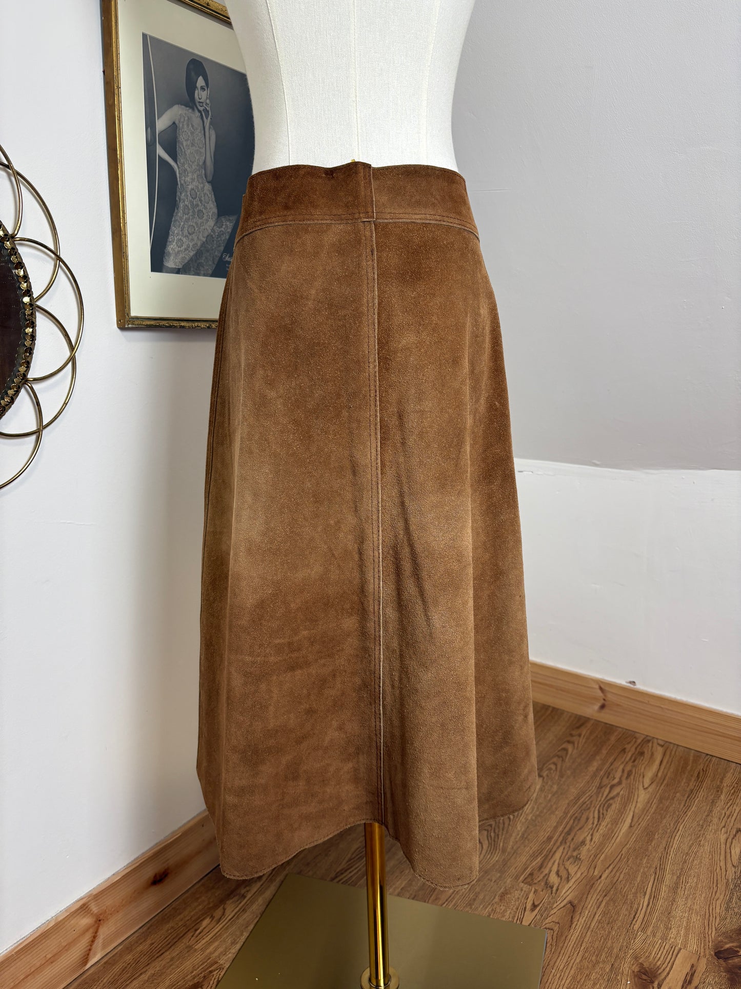 1970s Suede Maxi Skirt