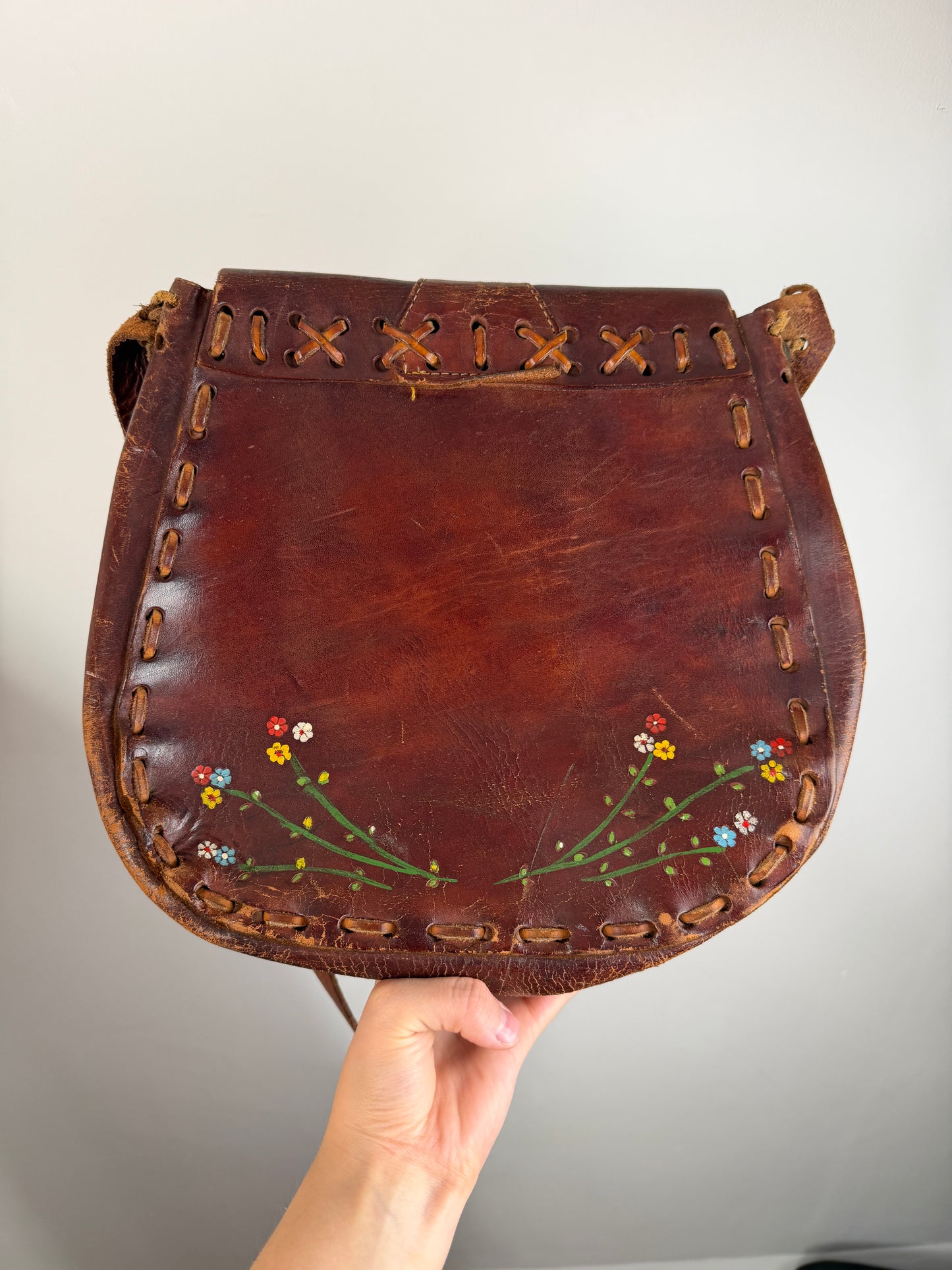 1970s Tooled Floral Bag