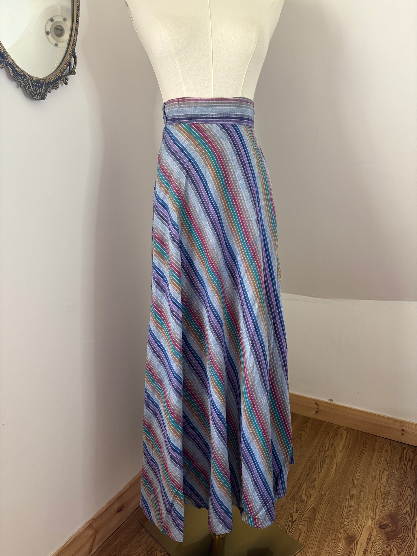 1970s Chelsea Girl Cotton Wrap Skirt