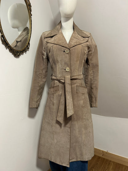 1970s Leather Trench Coat