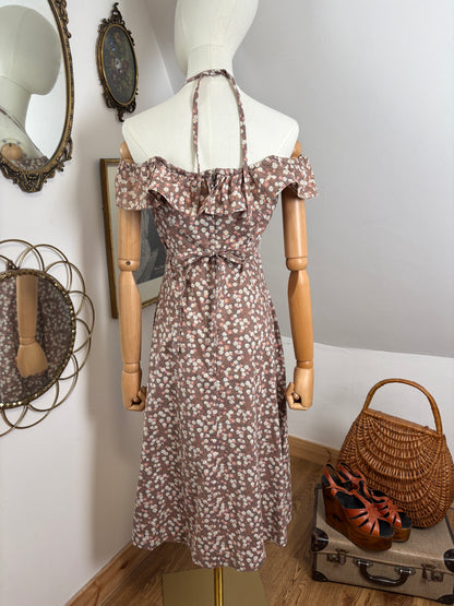 1970s Cotton Floral Sundress