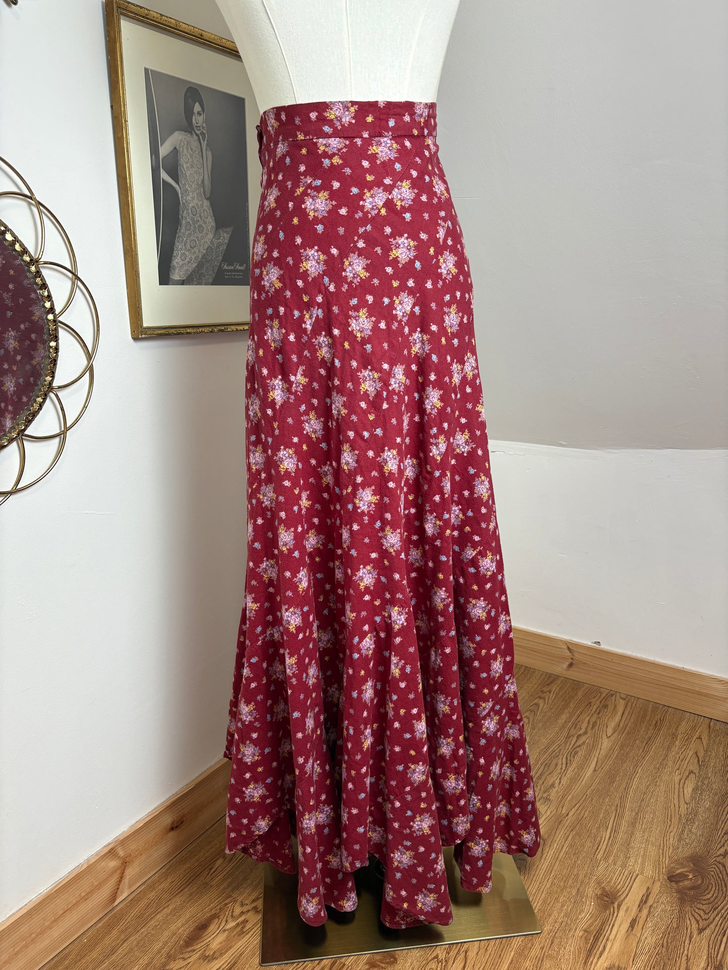 1970s Handmade Asymmetrical Skirt