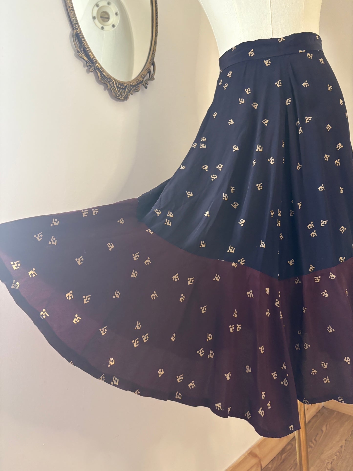 1970s Biba Art Deco Skirt