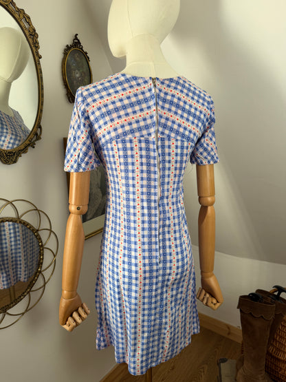1970s Gingham Mini Dress
