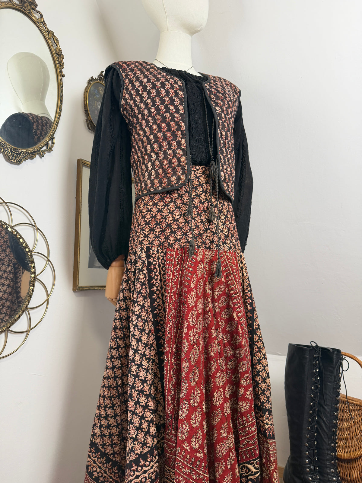 60s / 70s Indian Blockprint Waistcoat