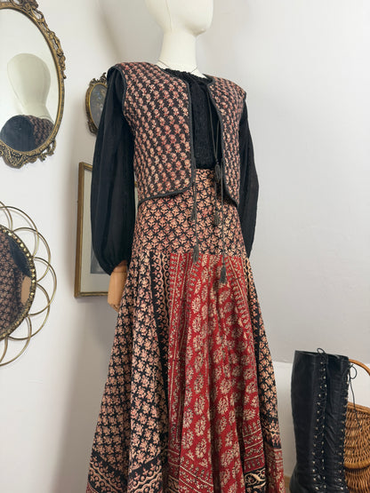 60s / 70s Indian Blockprint Waistcoat