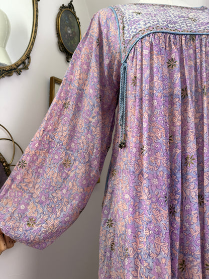 Incredible 1970s ‘Phool’ Purple Blockprint Dress