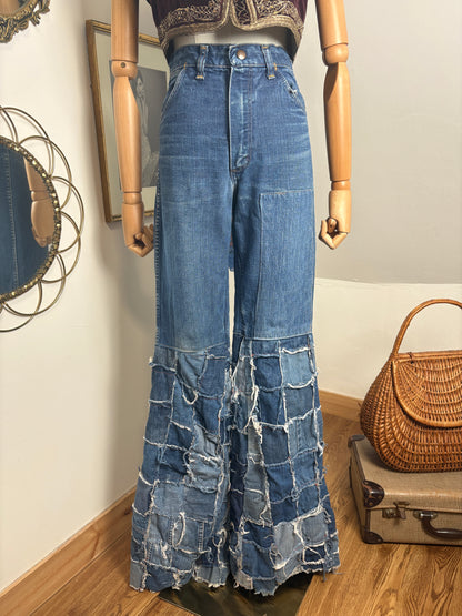 1970s Wrangler Windowpane Bellbottoms